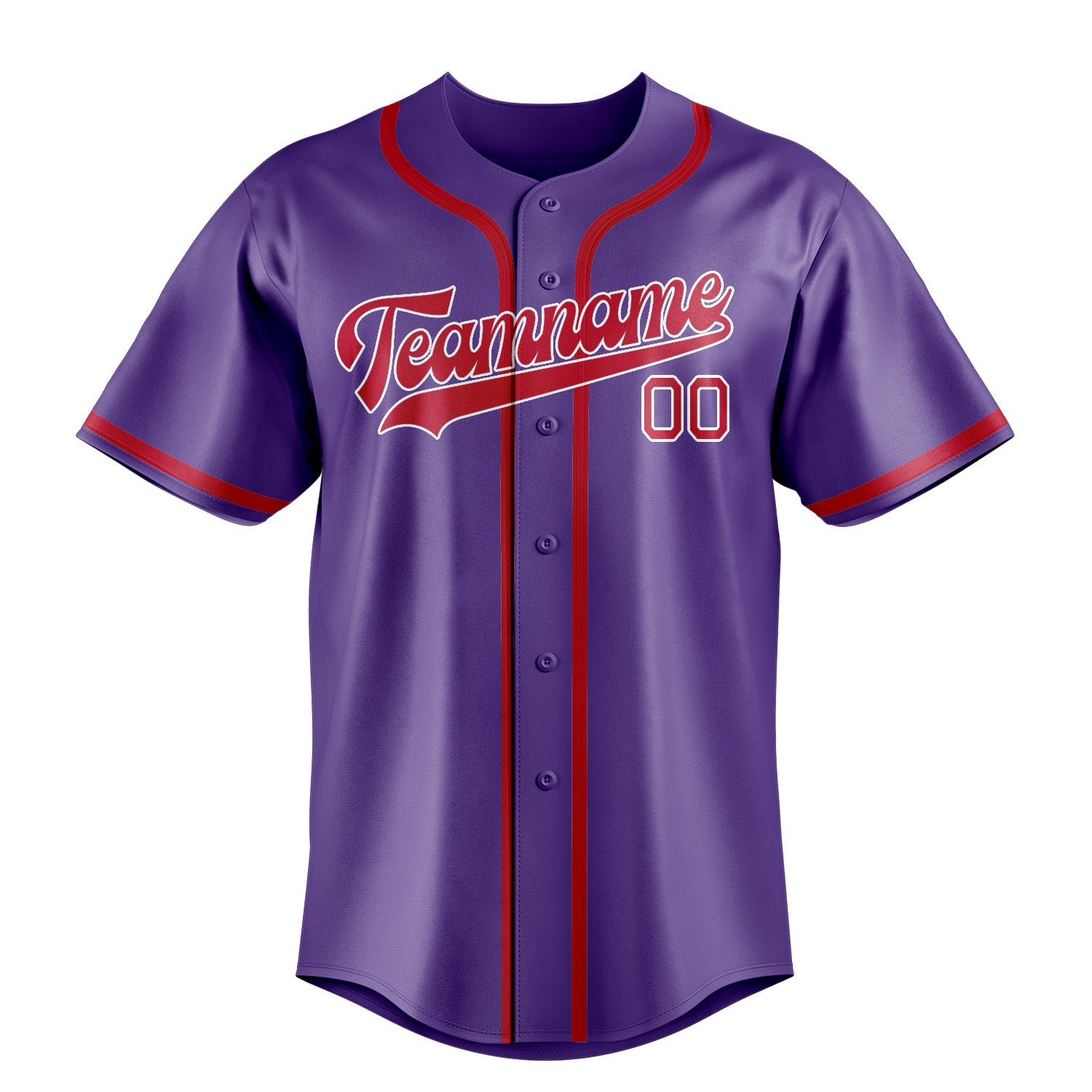 Custom Light Purple Red Baseball Jersey