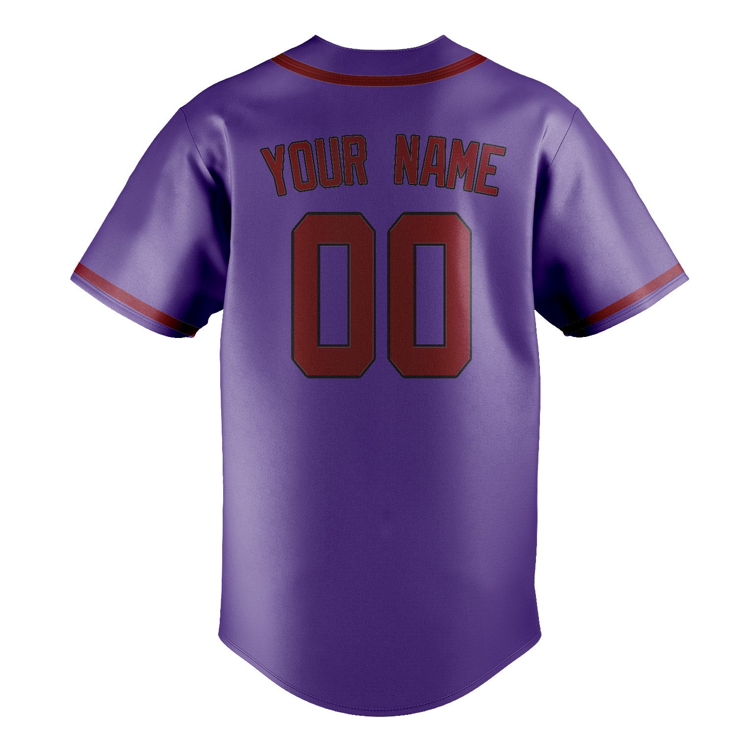 Custom Light Purple Crimson Red Baseball Jersey