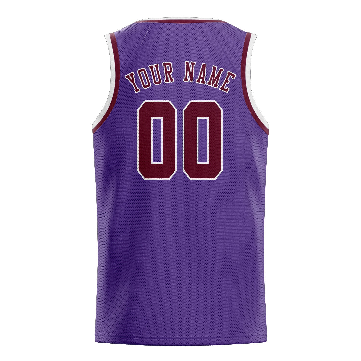 Custom Light Purple Crimson Red Basketball Jersey