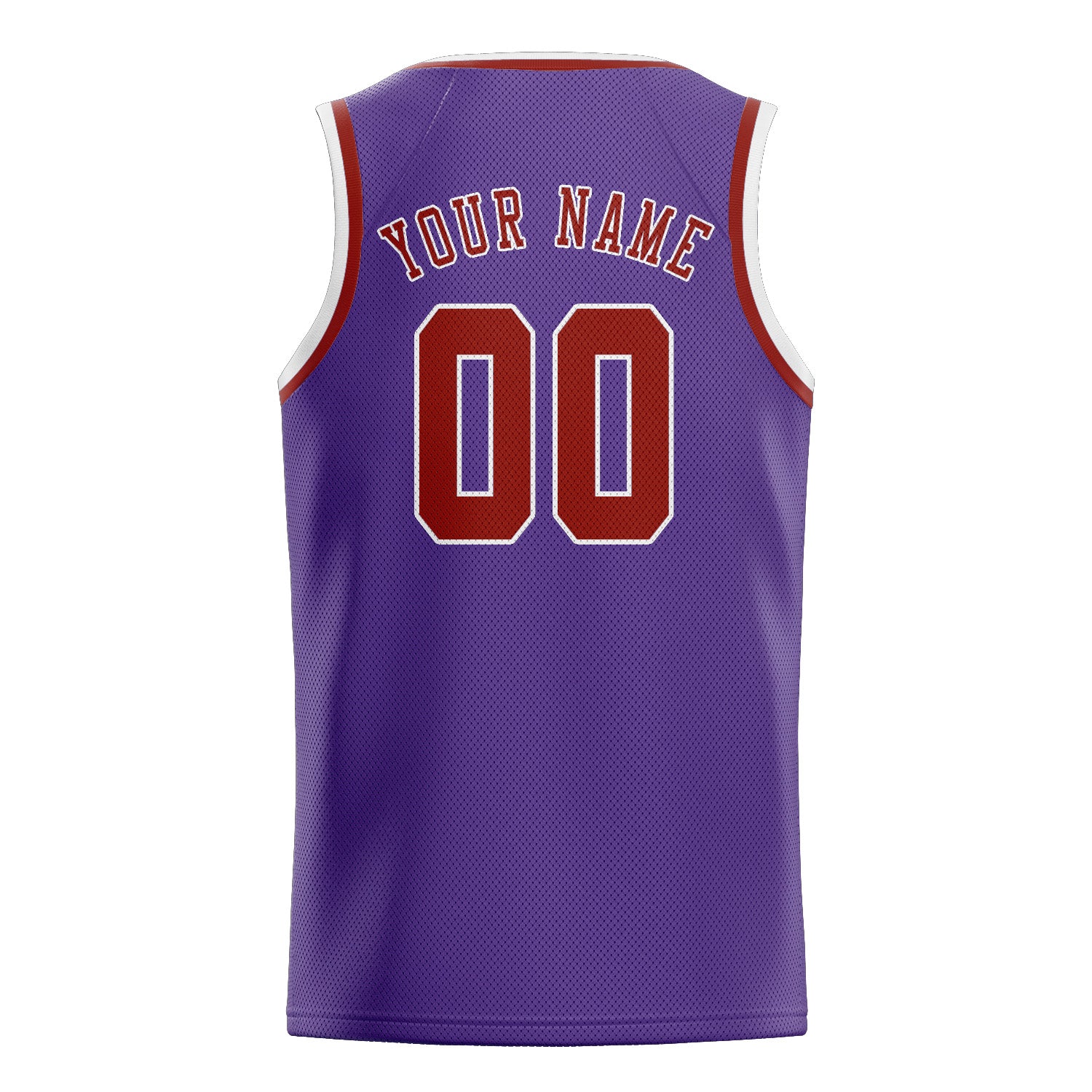 Custom Light Purple Coral Red Basketball Jersey