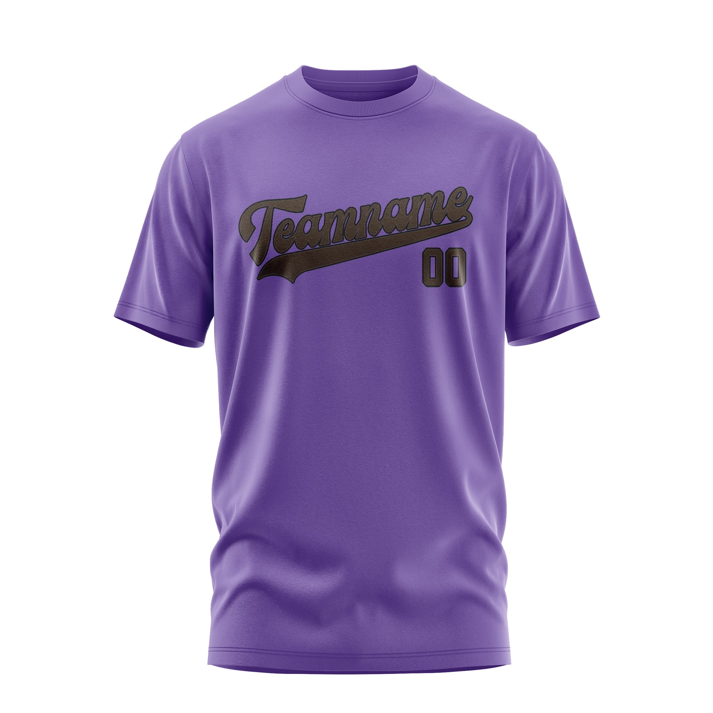 Custom Light Purple Brown T-Shirt