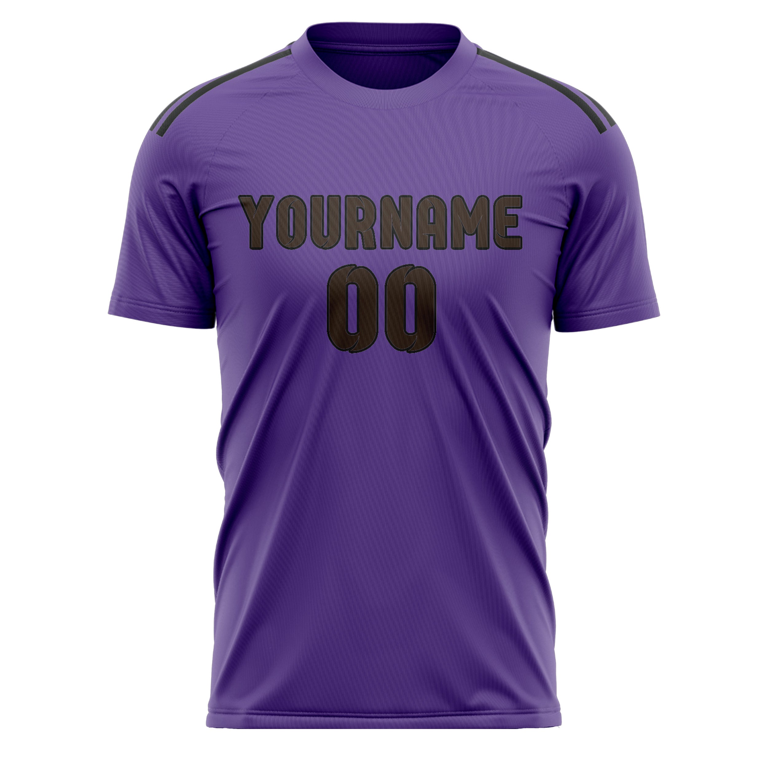 Custom Light Purple Brown Soccer Jersey