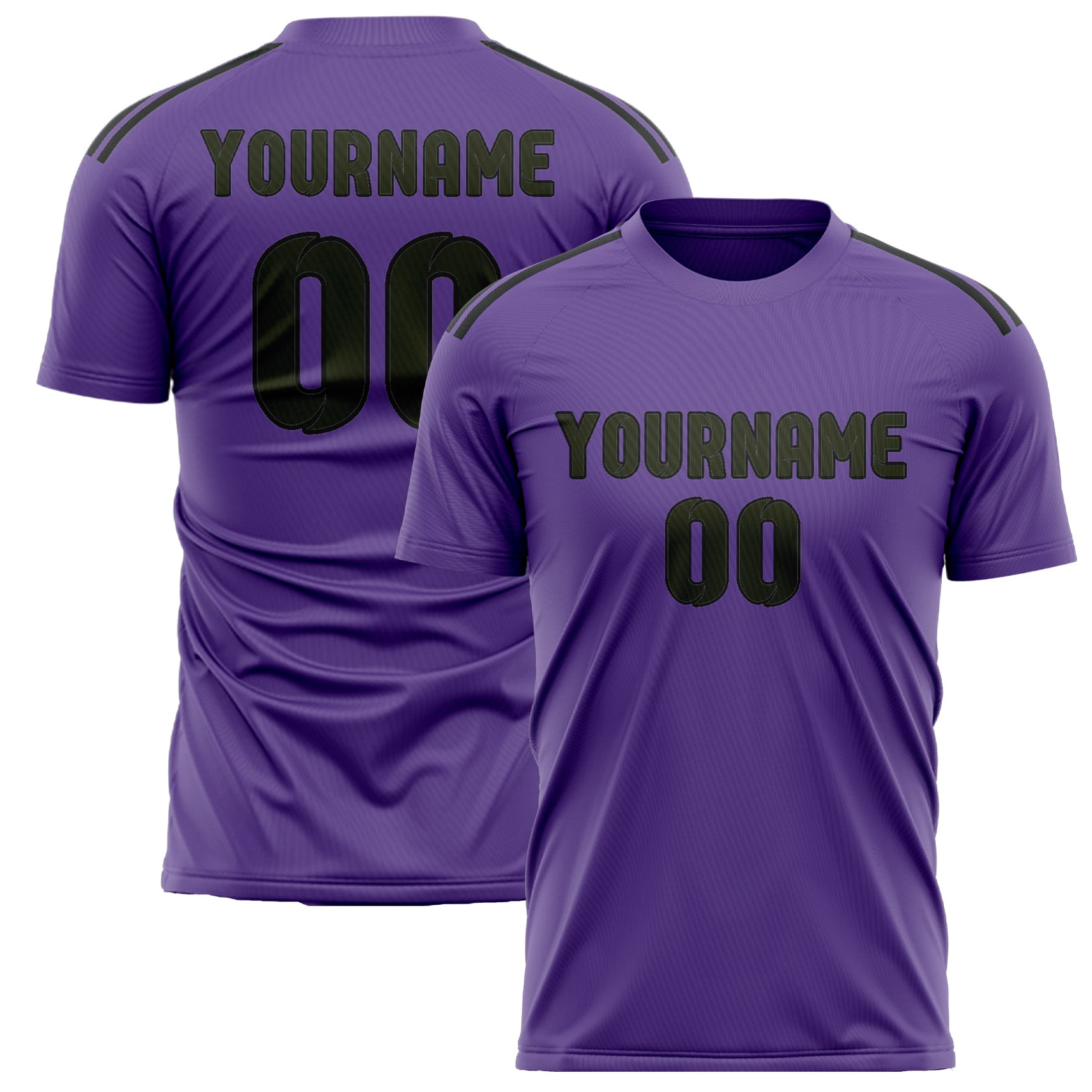 Custom Light Purple Olive Soccer Jersey