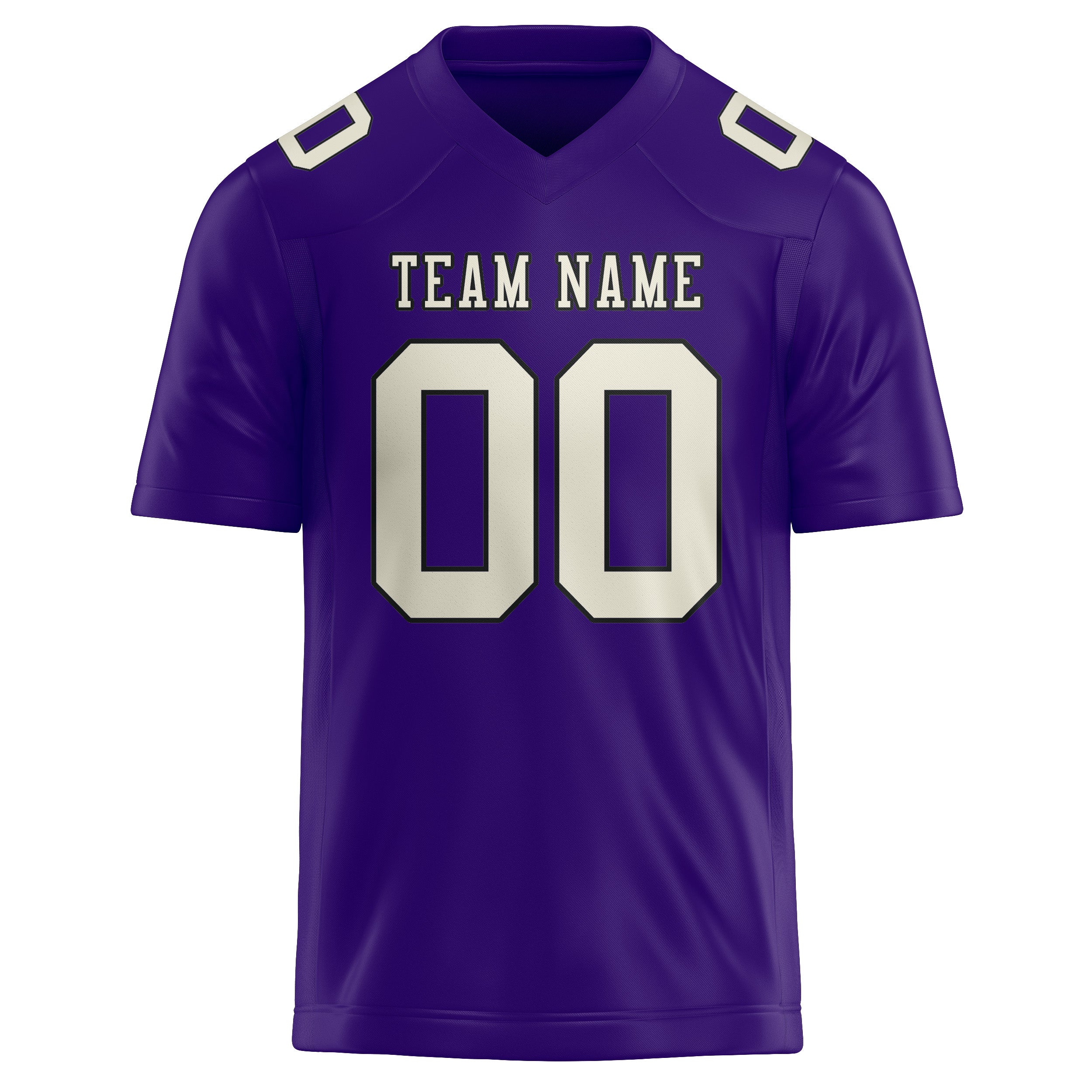 Custom Light Purple Cream Football Jersey