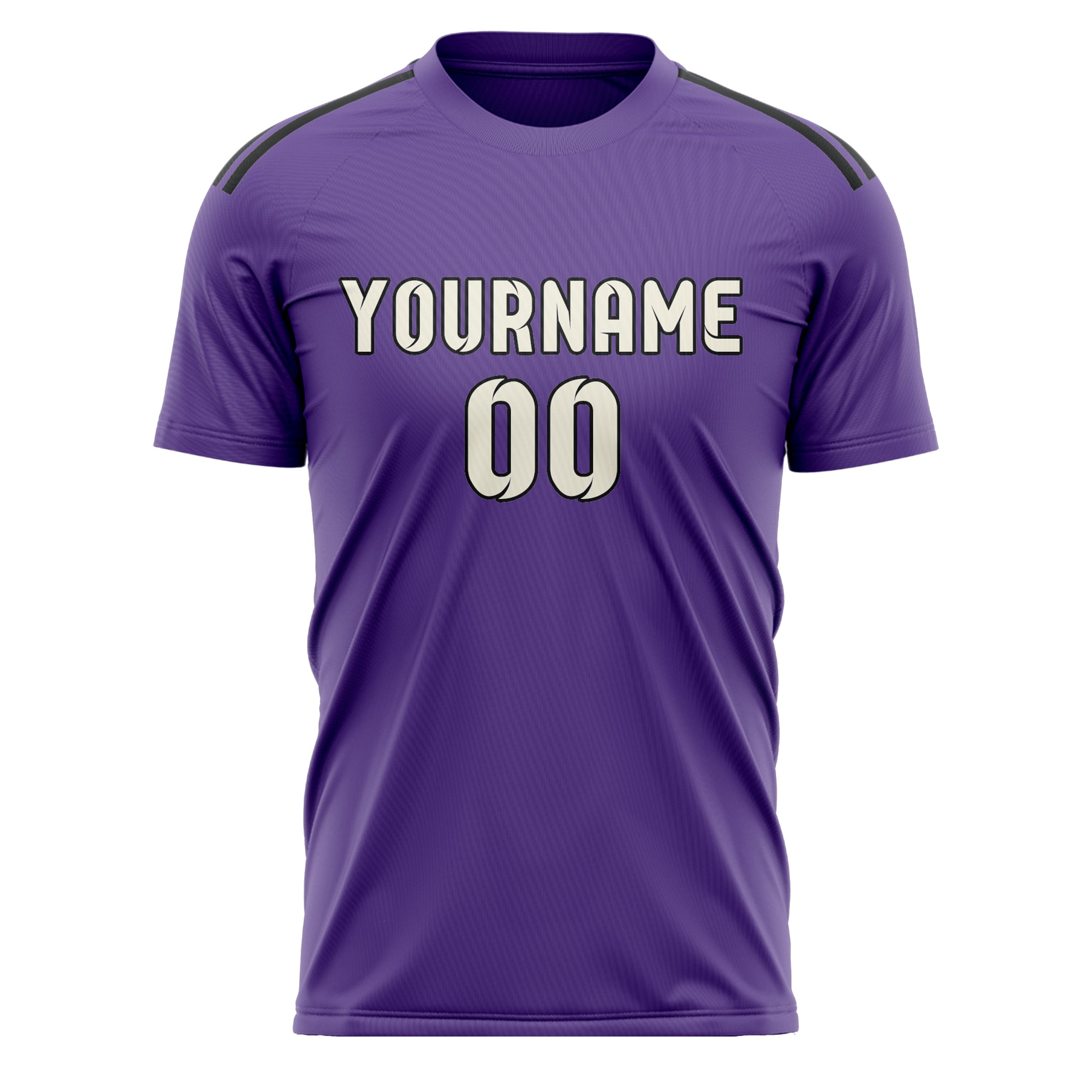 Custom Light Purple Cream Soccer Jersey