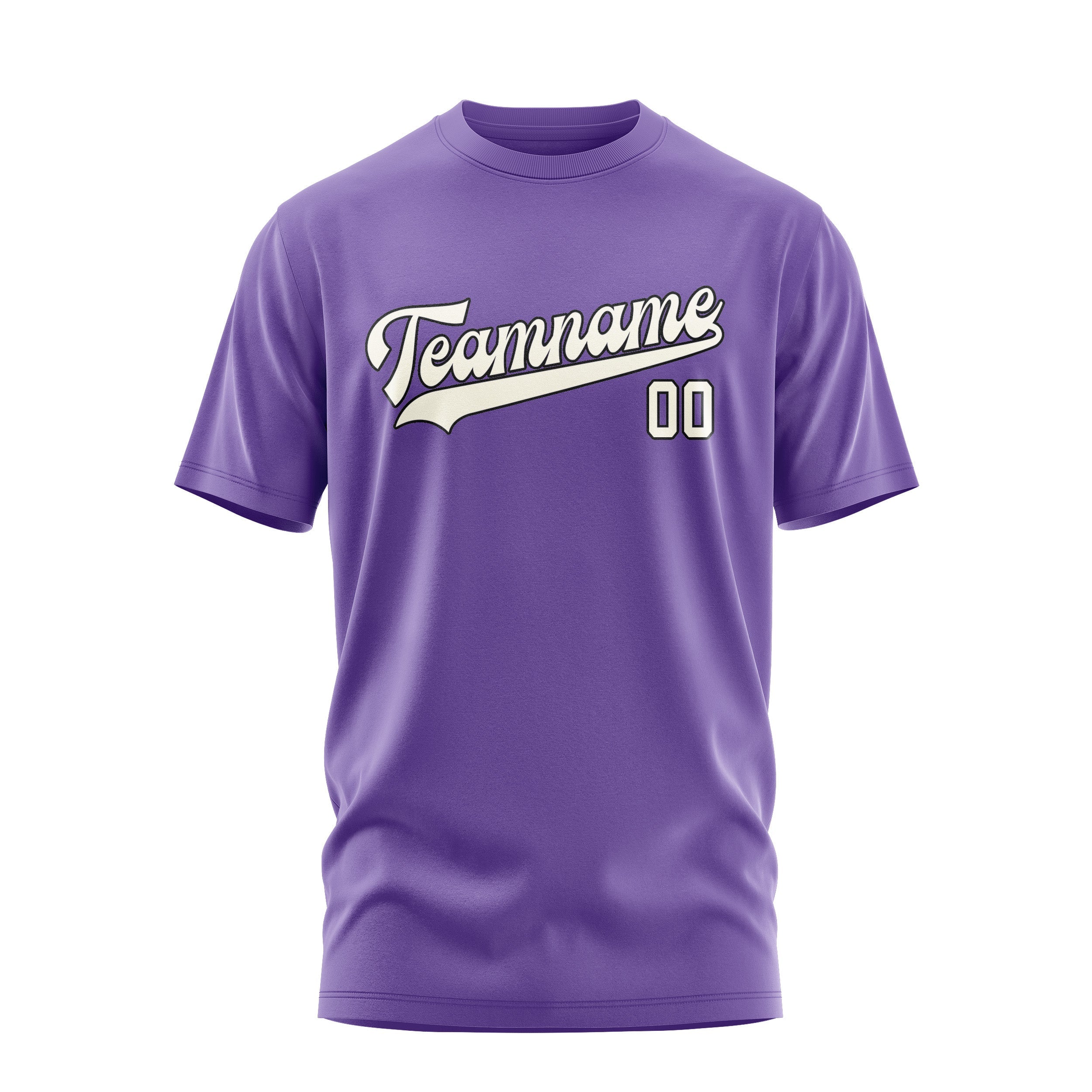 Custom Light Purple Cream T-Shirt