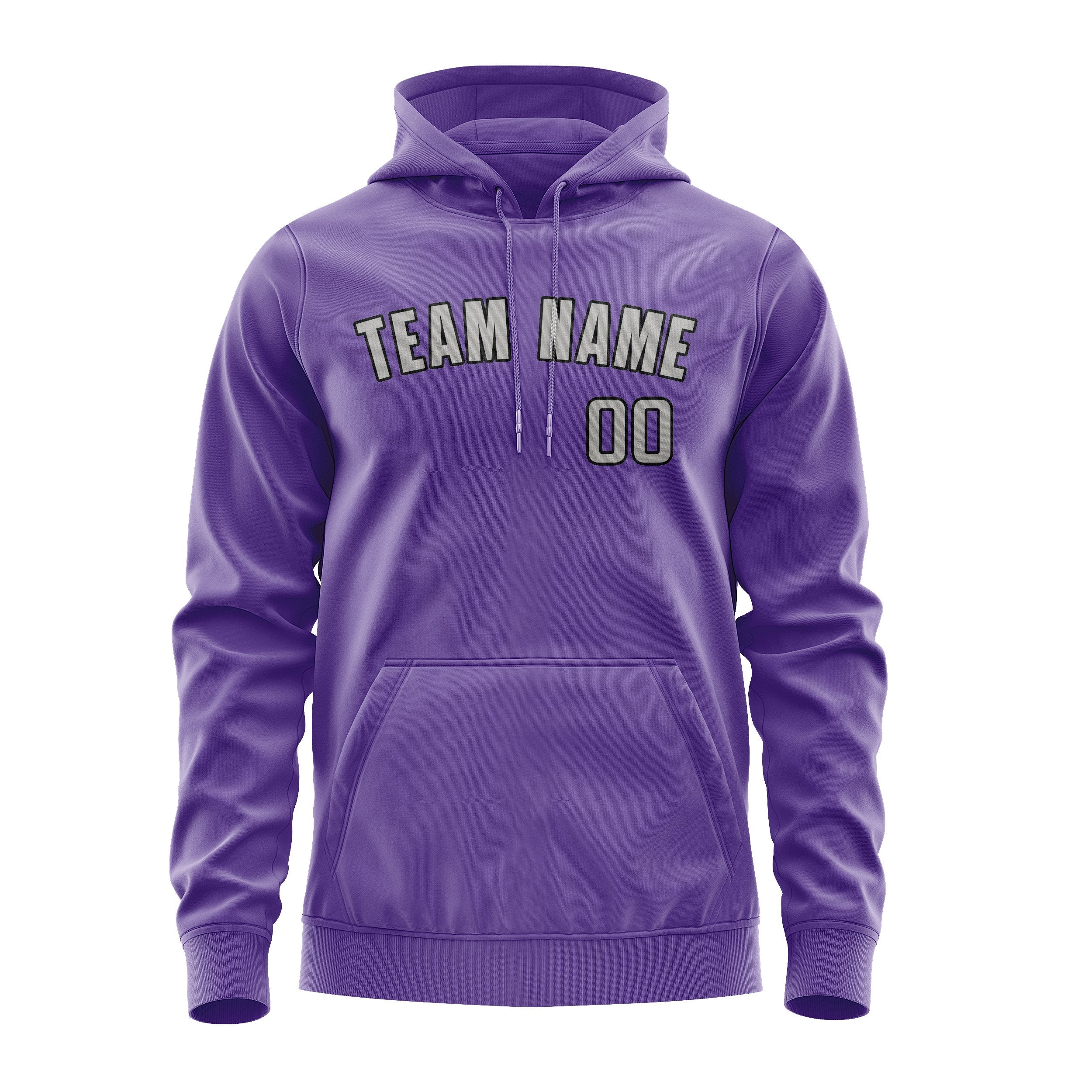 Custom Light Purple Gray Hoodie