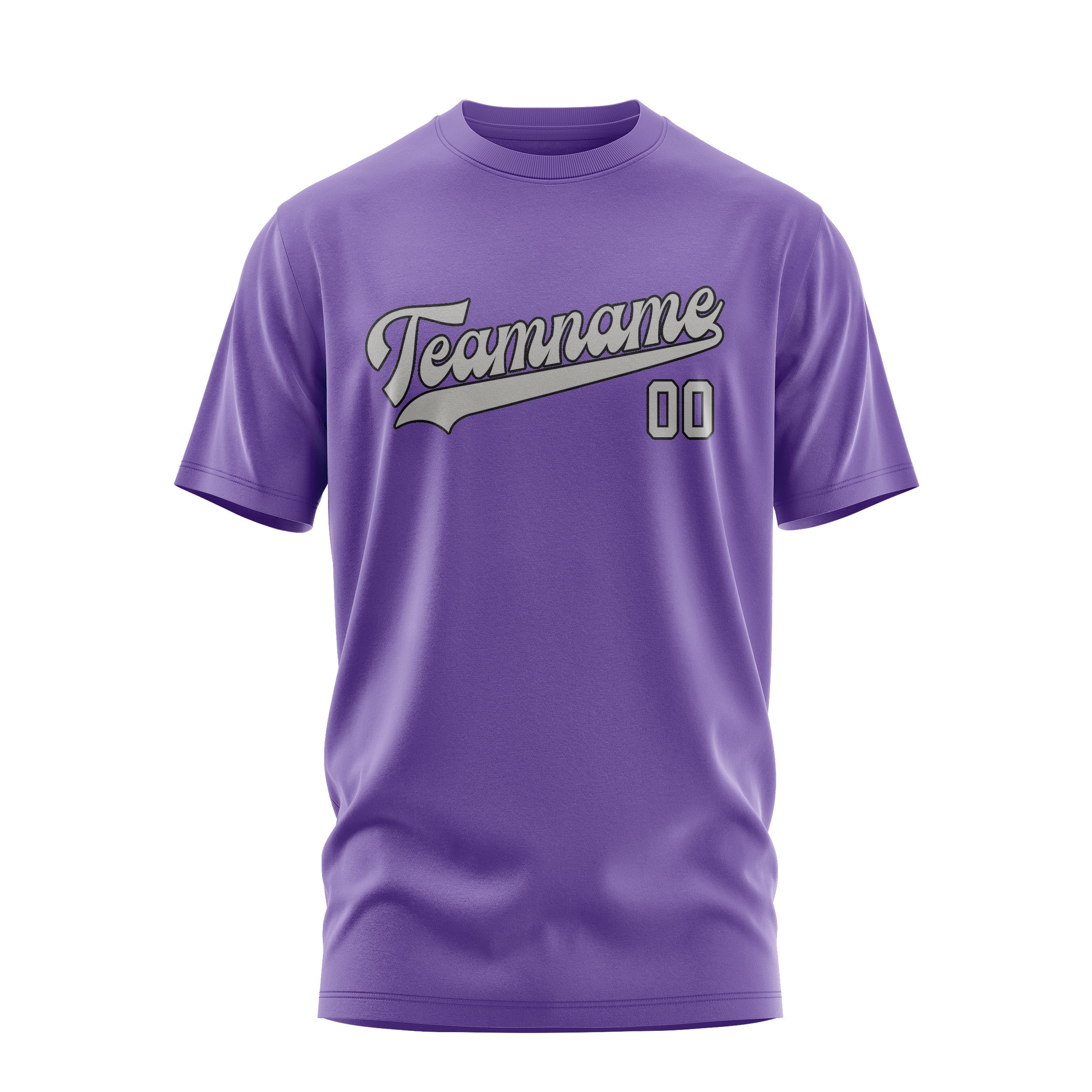 Custom Light Purple Gray T-Shirt