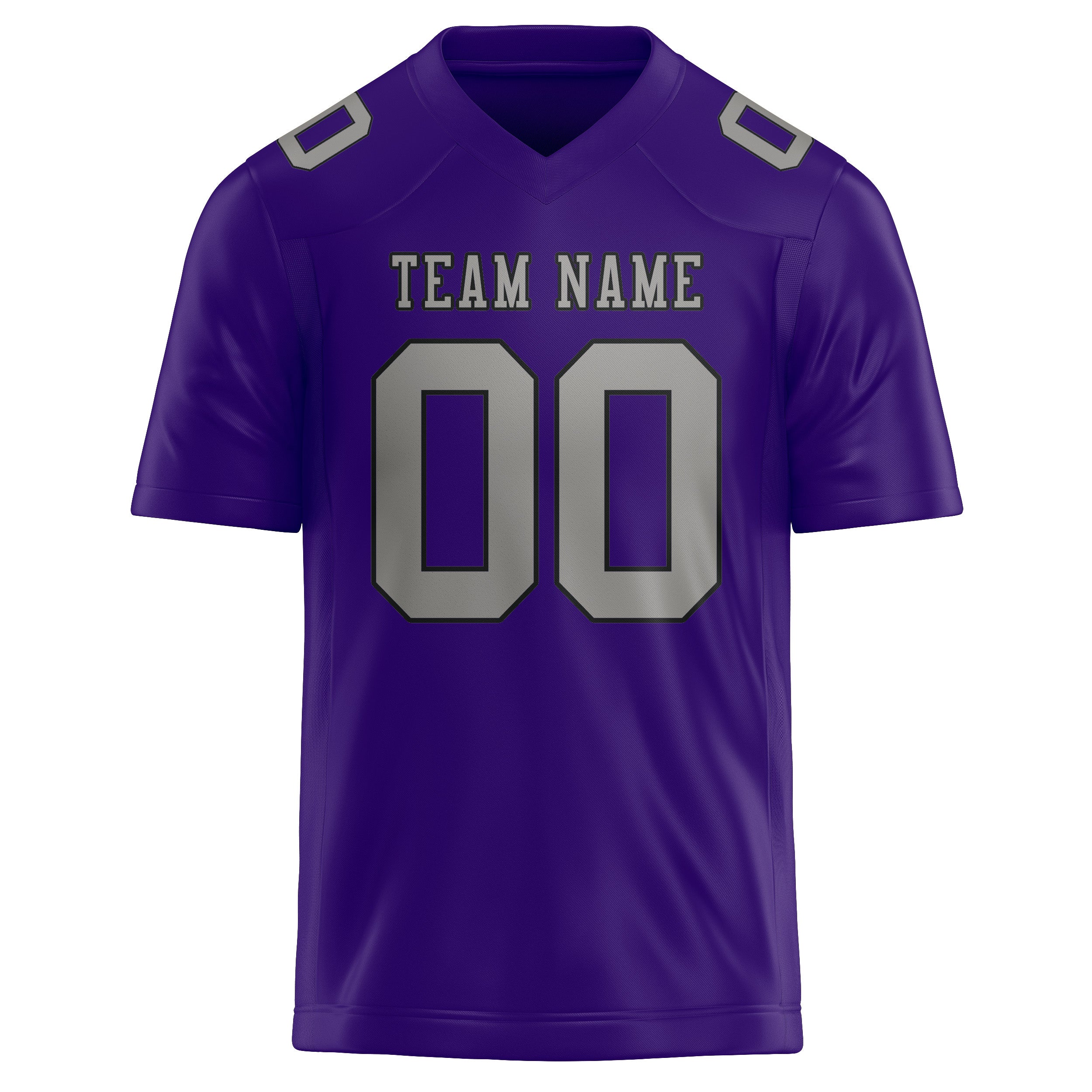 Custom Light Purple Gray Football Jersey