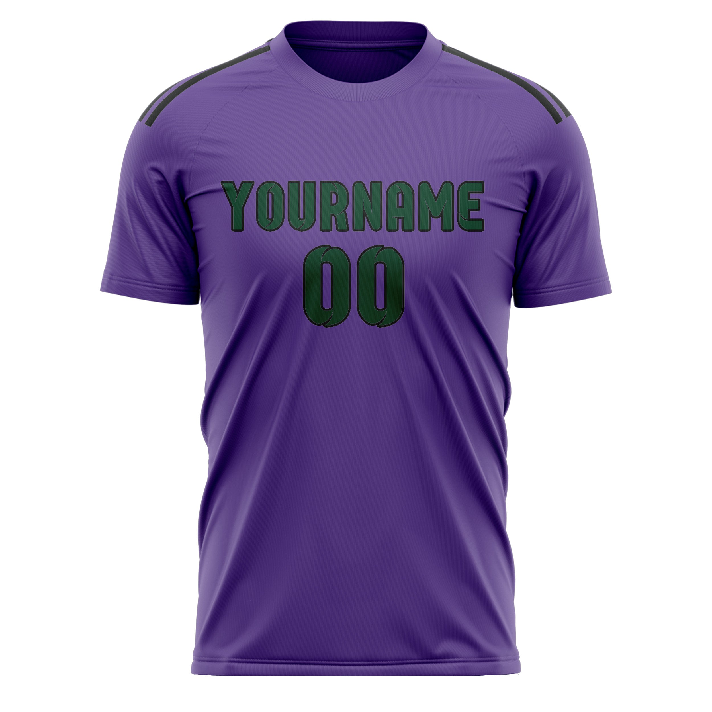 Custom Light Purple Green Soccer Jersey