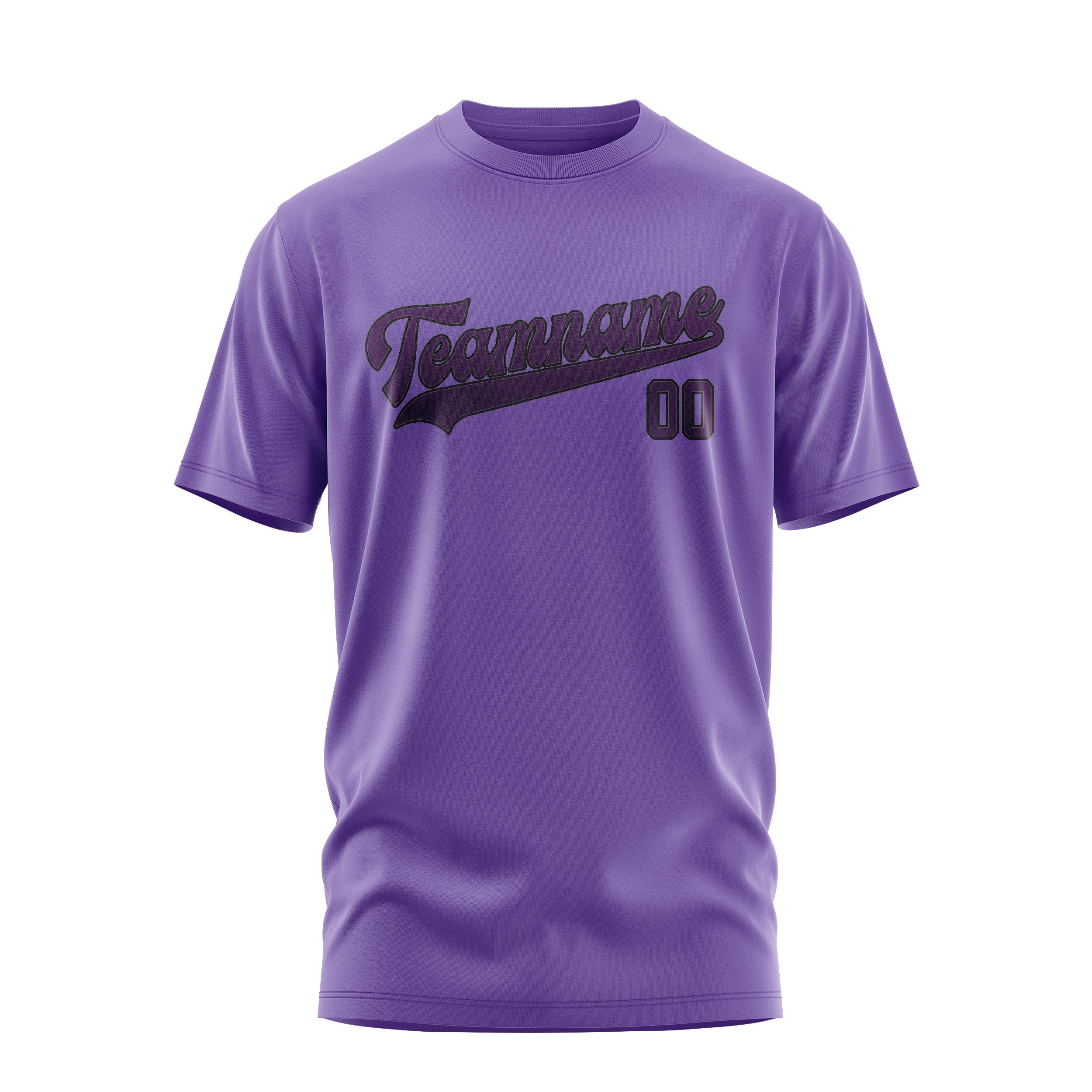 Custom Light Purple Purple T-Shirt