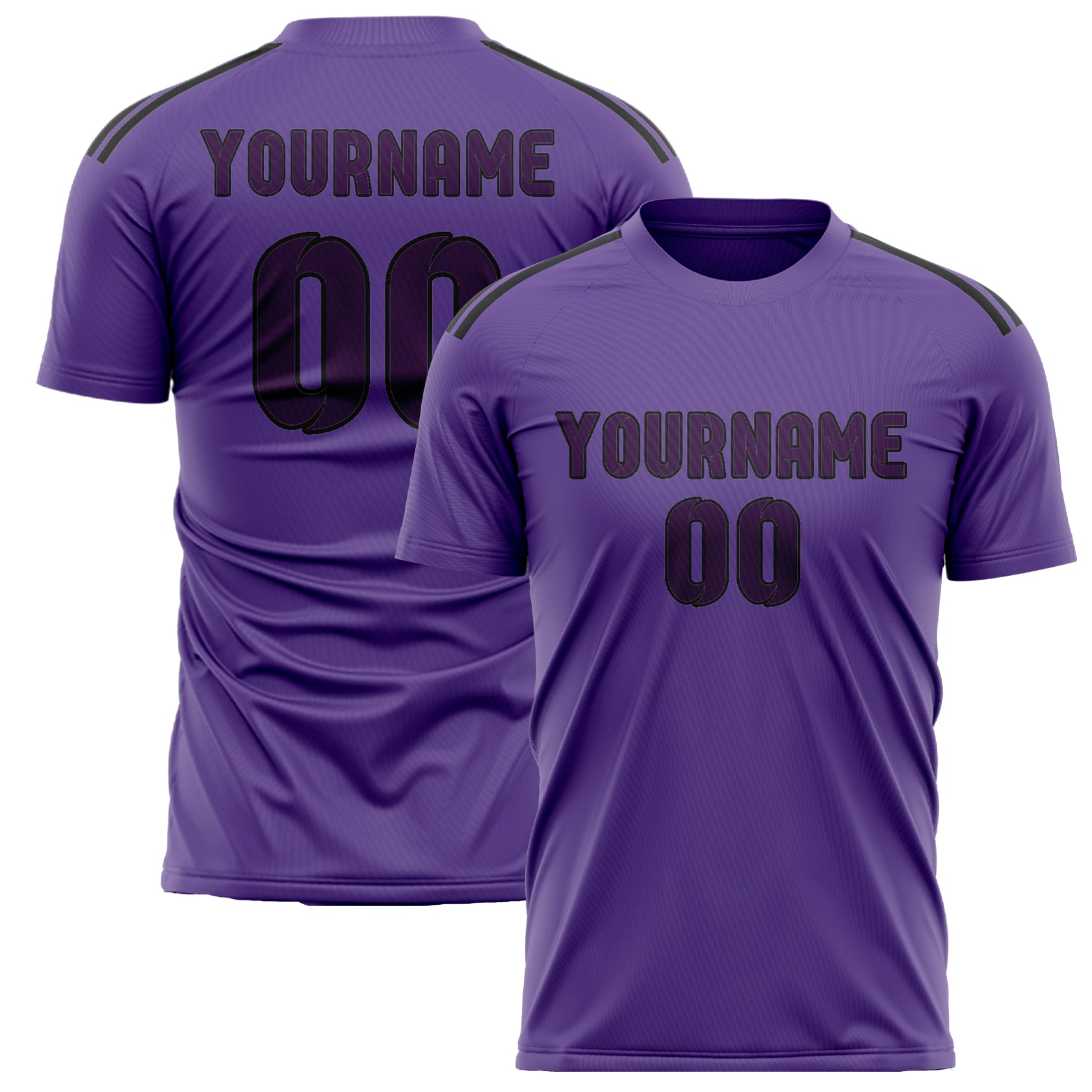 Custom Light Purple Purple Soccer Jersey