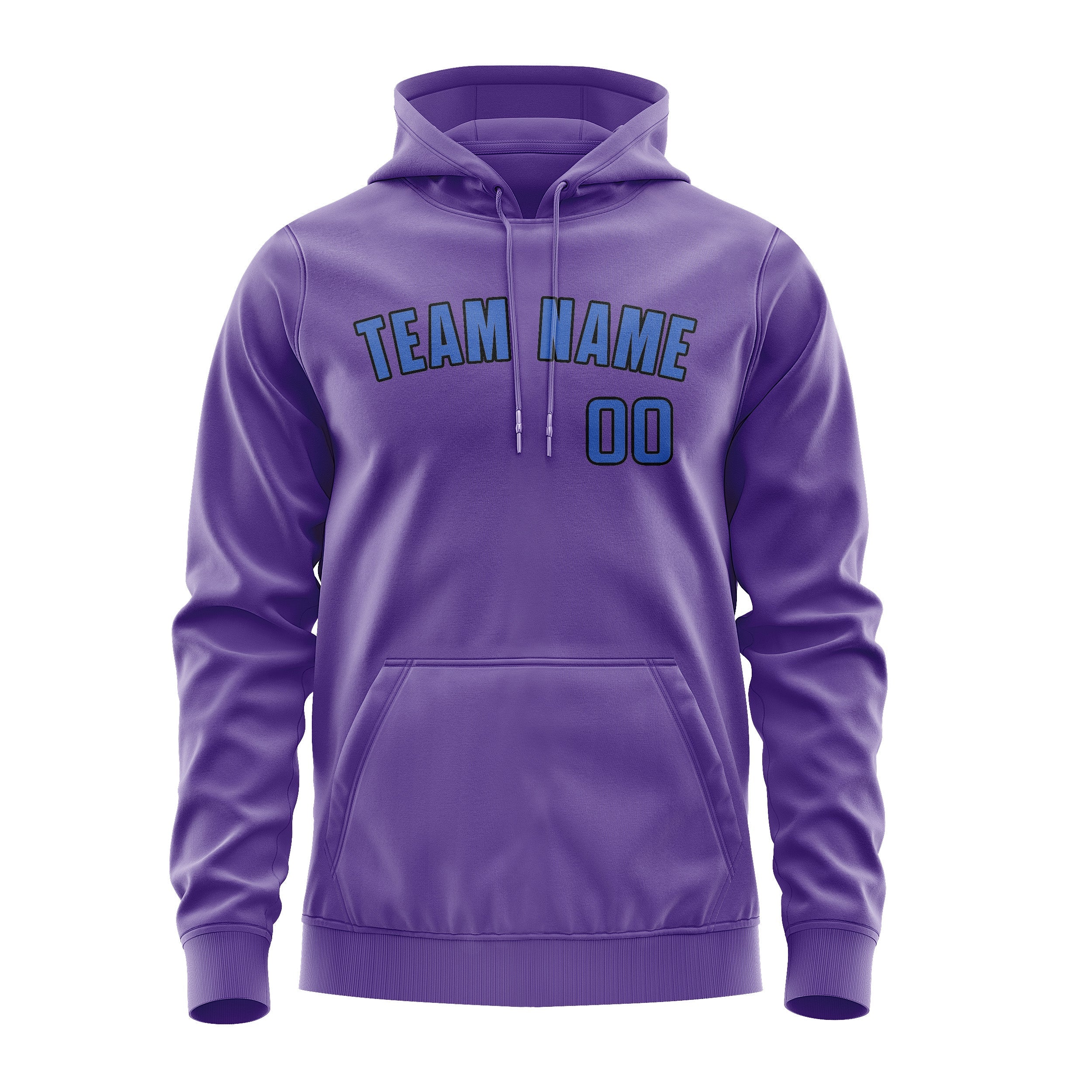 Custom Light Purple Sky Blue Hoodie