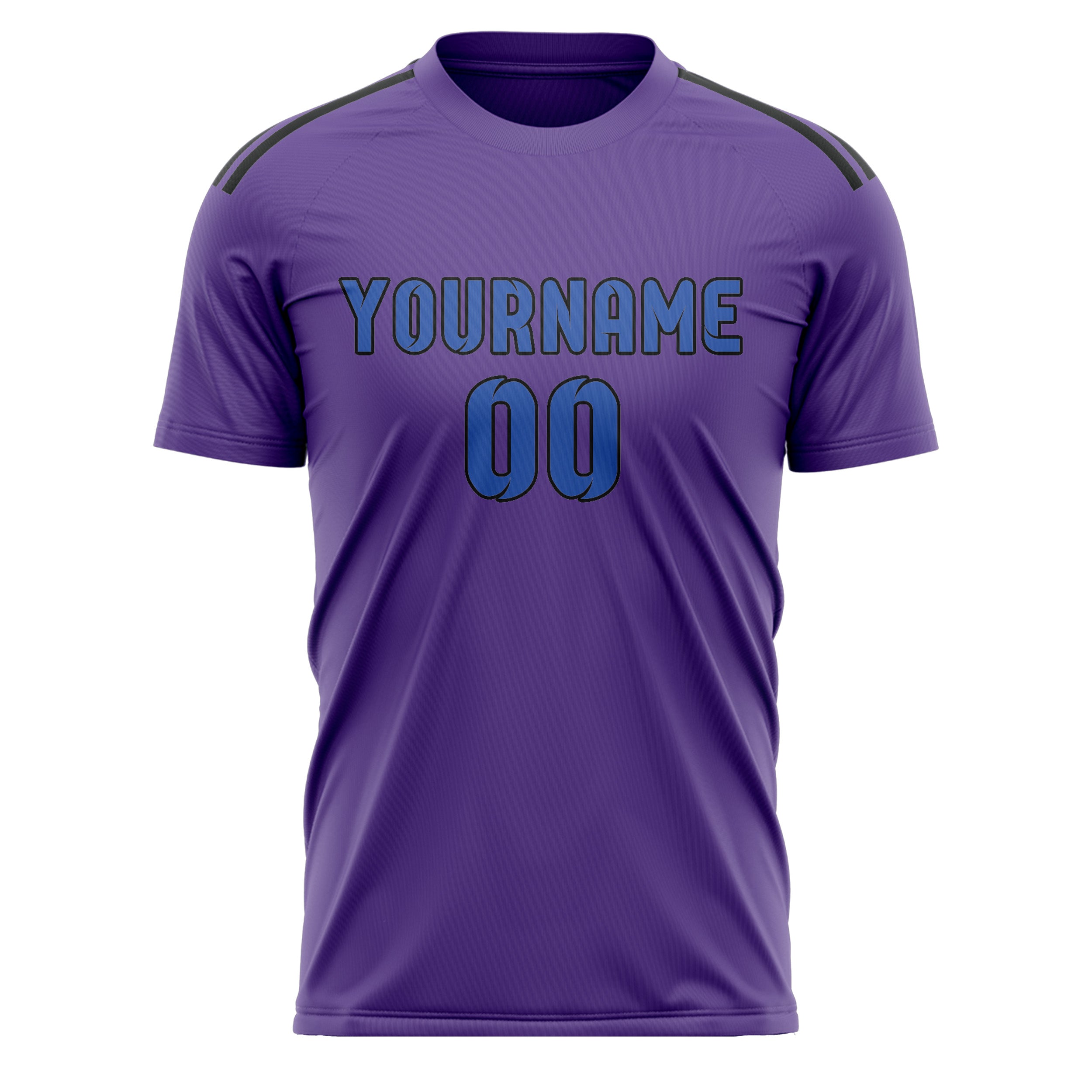 Custom Light Purple Sky Blue Soccer Jersey