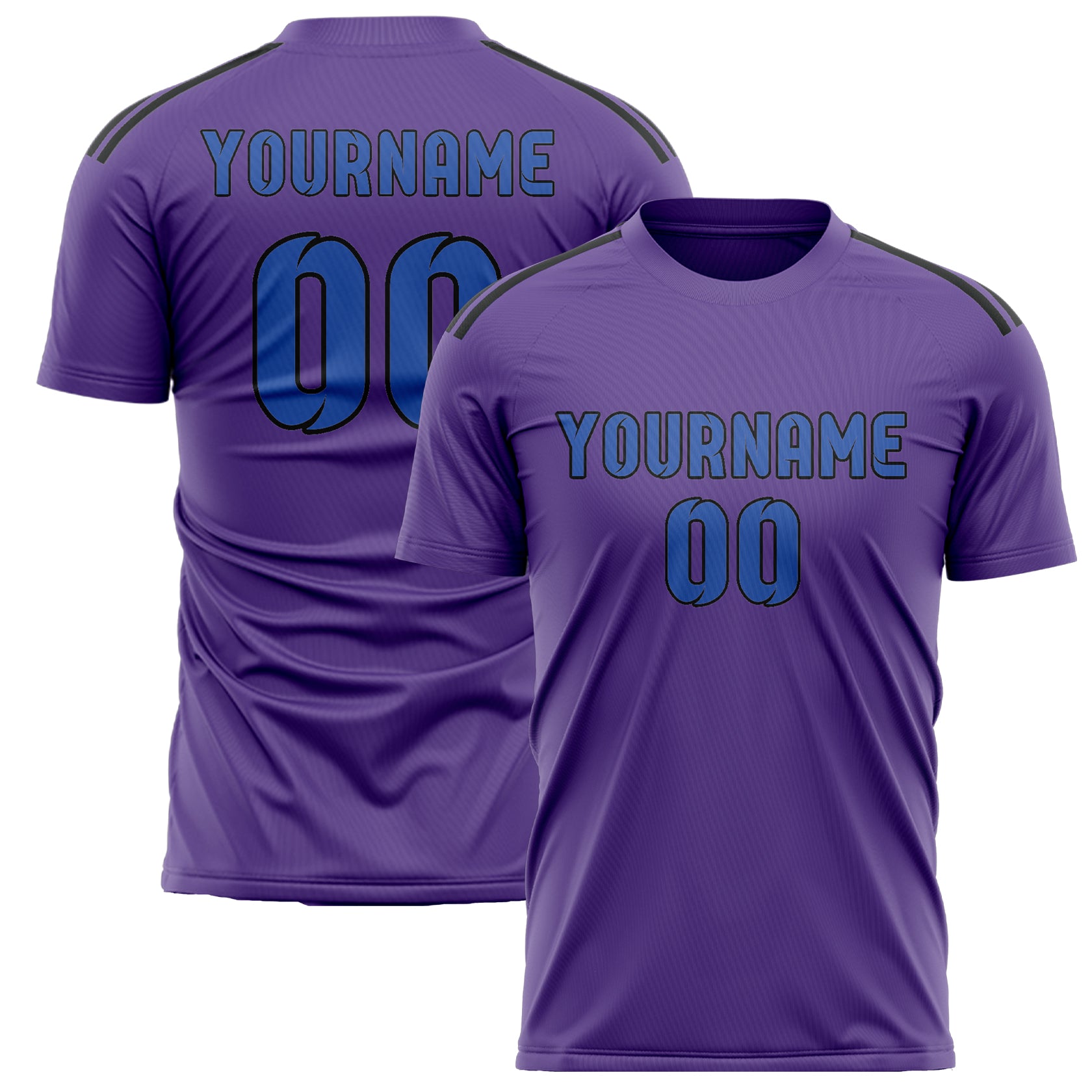 Custom Light Purple Sky Blue Soccer Jersey