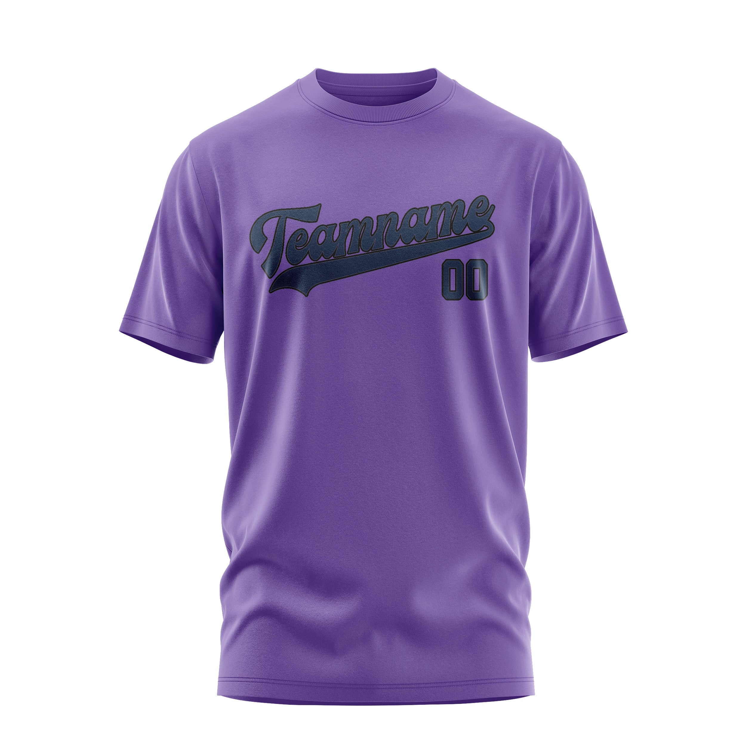 Custom Light Purple Blue T-Shirt