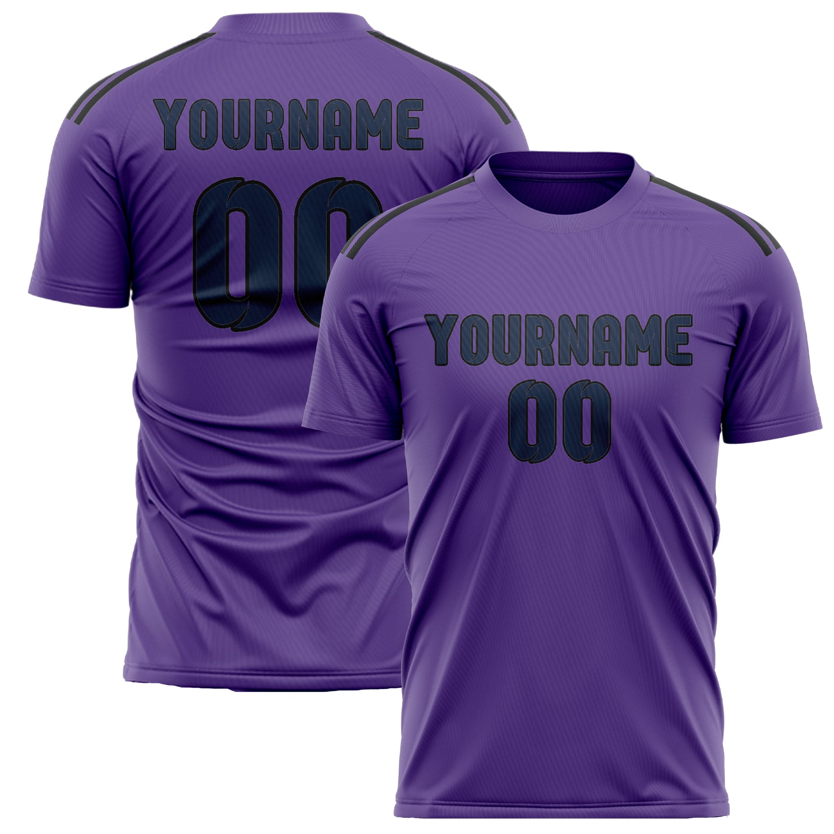 Custom Light Purple Blue Soccer Jersey