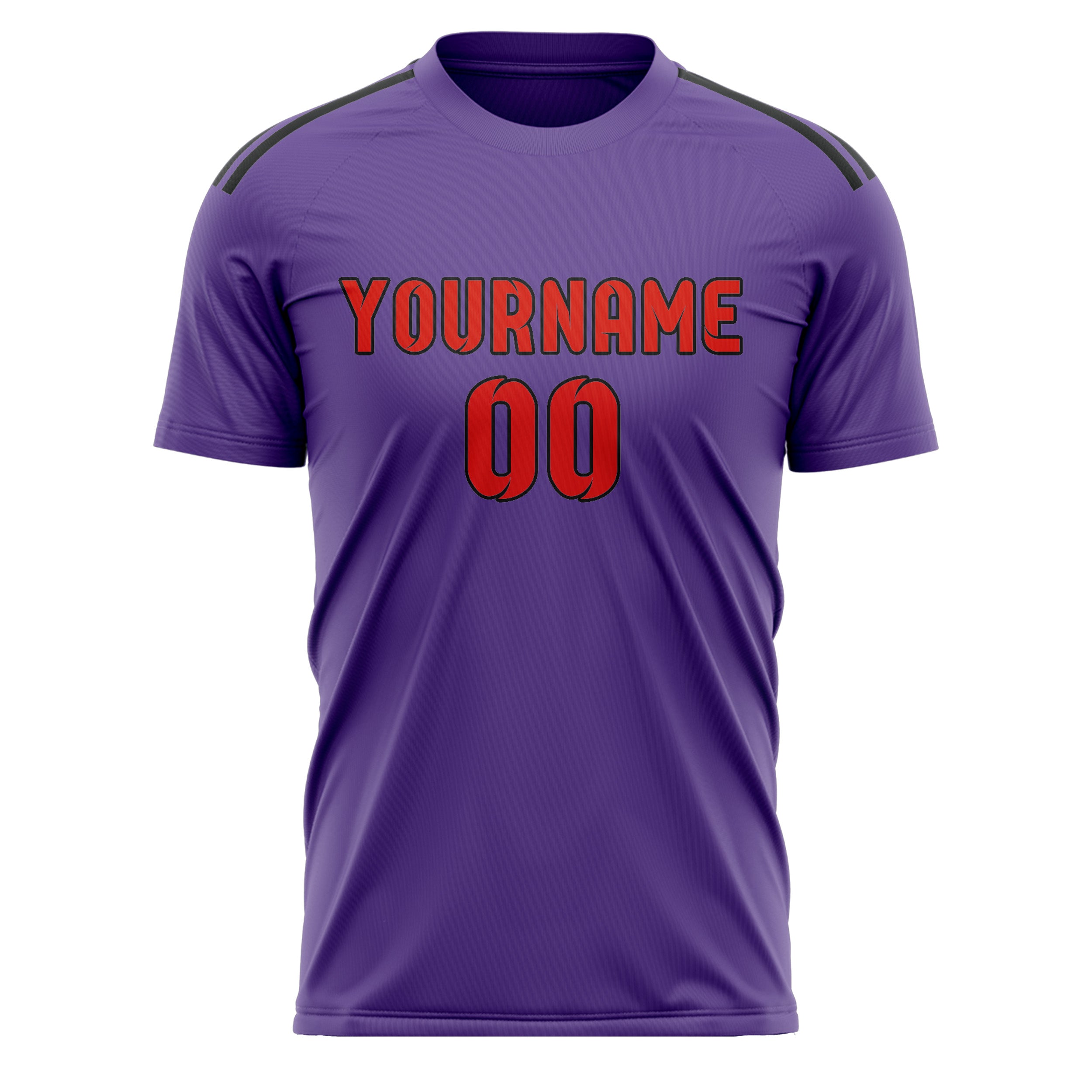 Custom Light Purple Orange Red Soccer Jersey