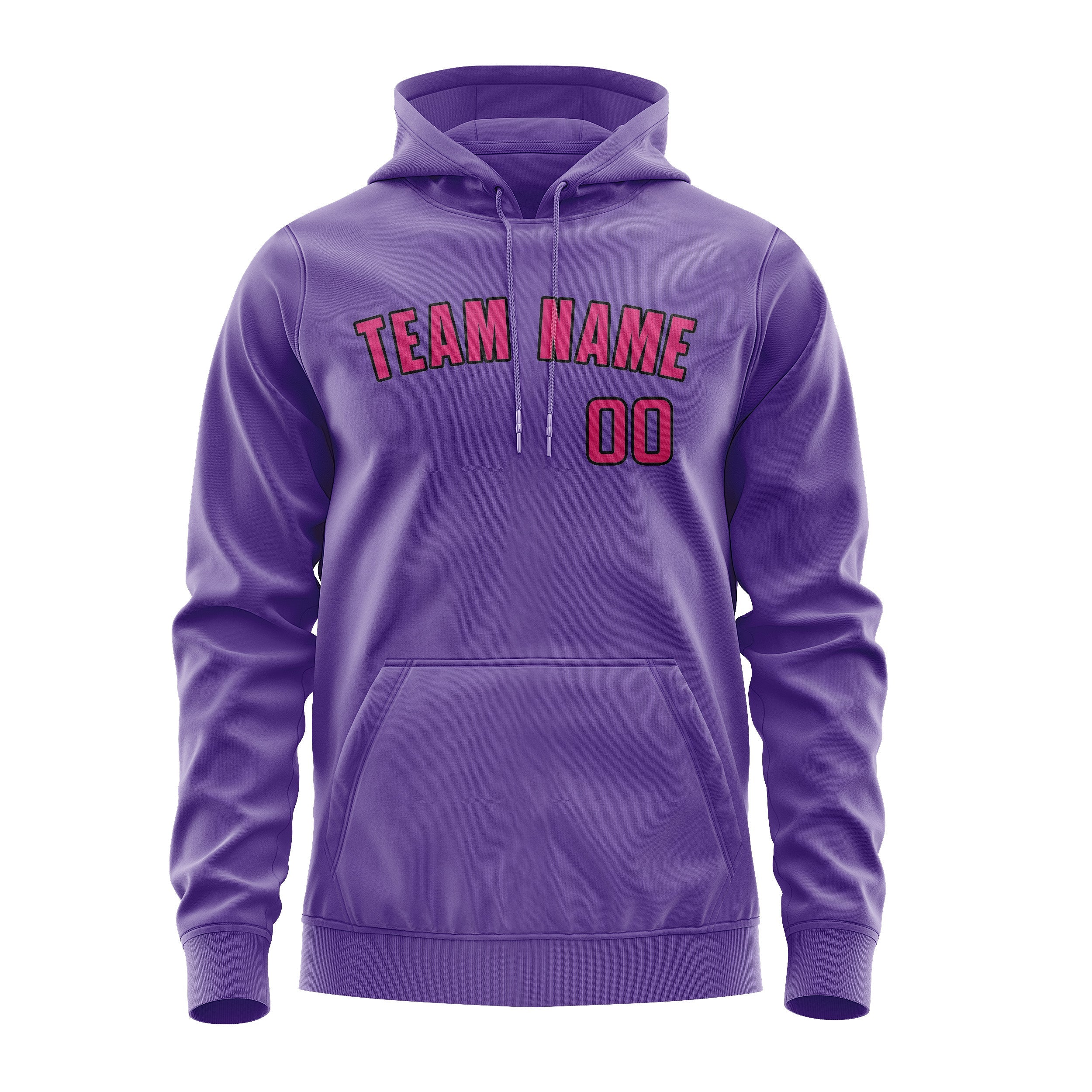 Custom Light Purple Pink Hoodie