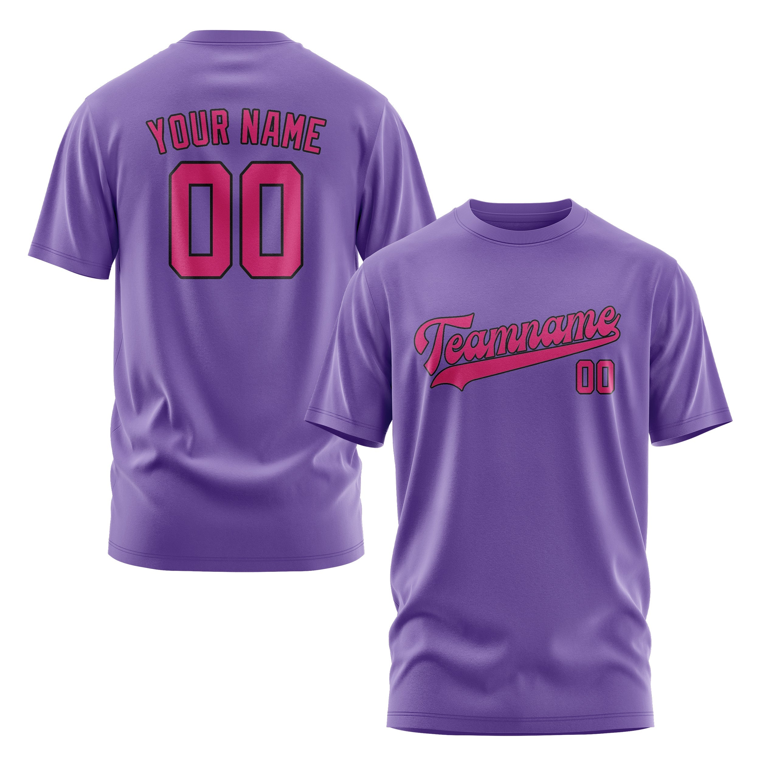 Custom Light Purple Pink T-Shirt
