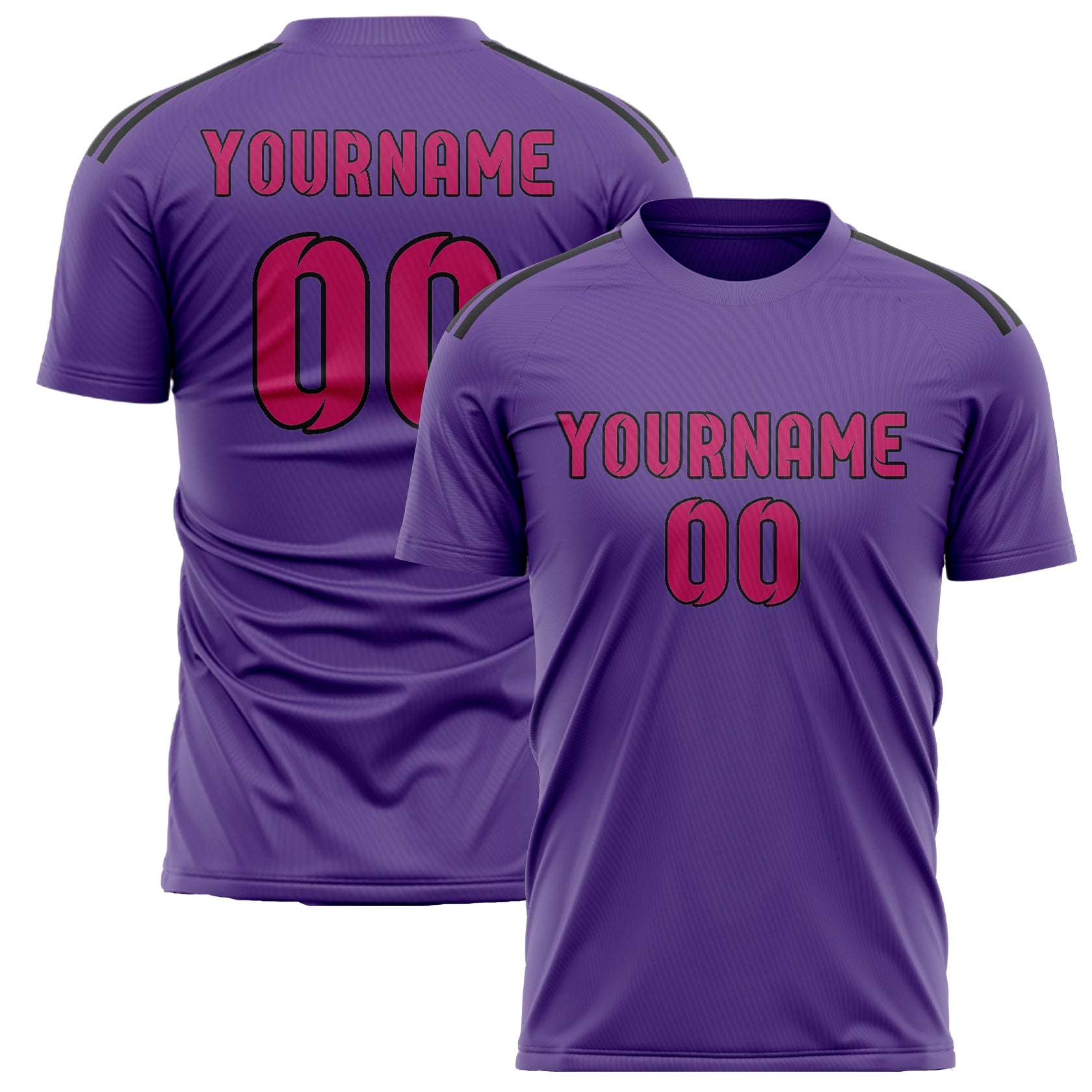 Custom Light Purple Pink Soccer Jersey