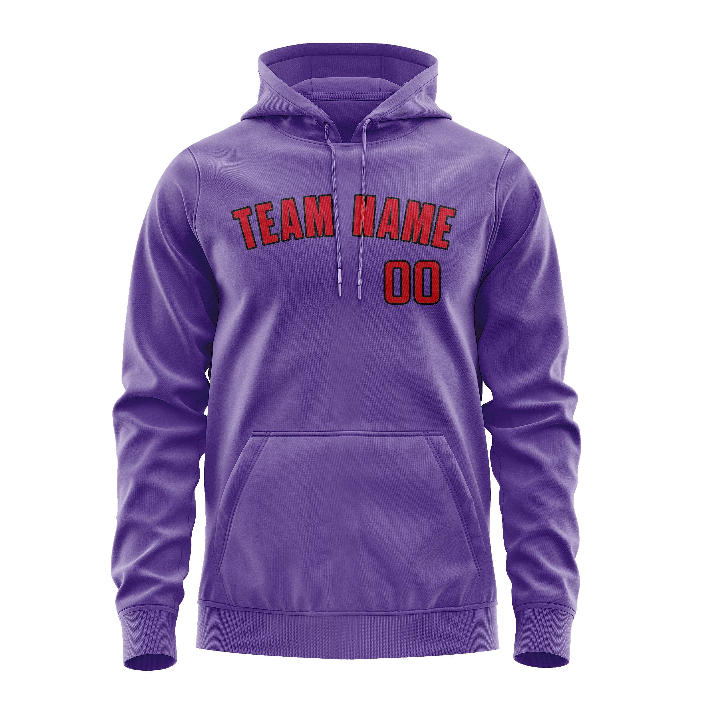 Custom Light Purple Red Hoodie