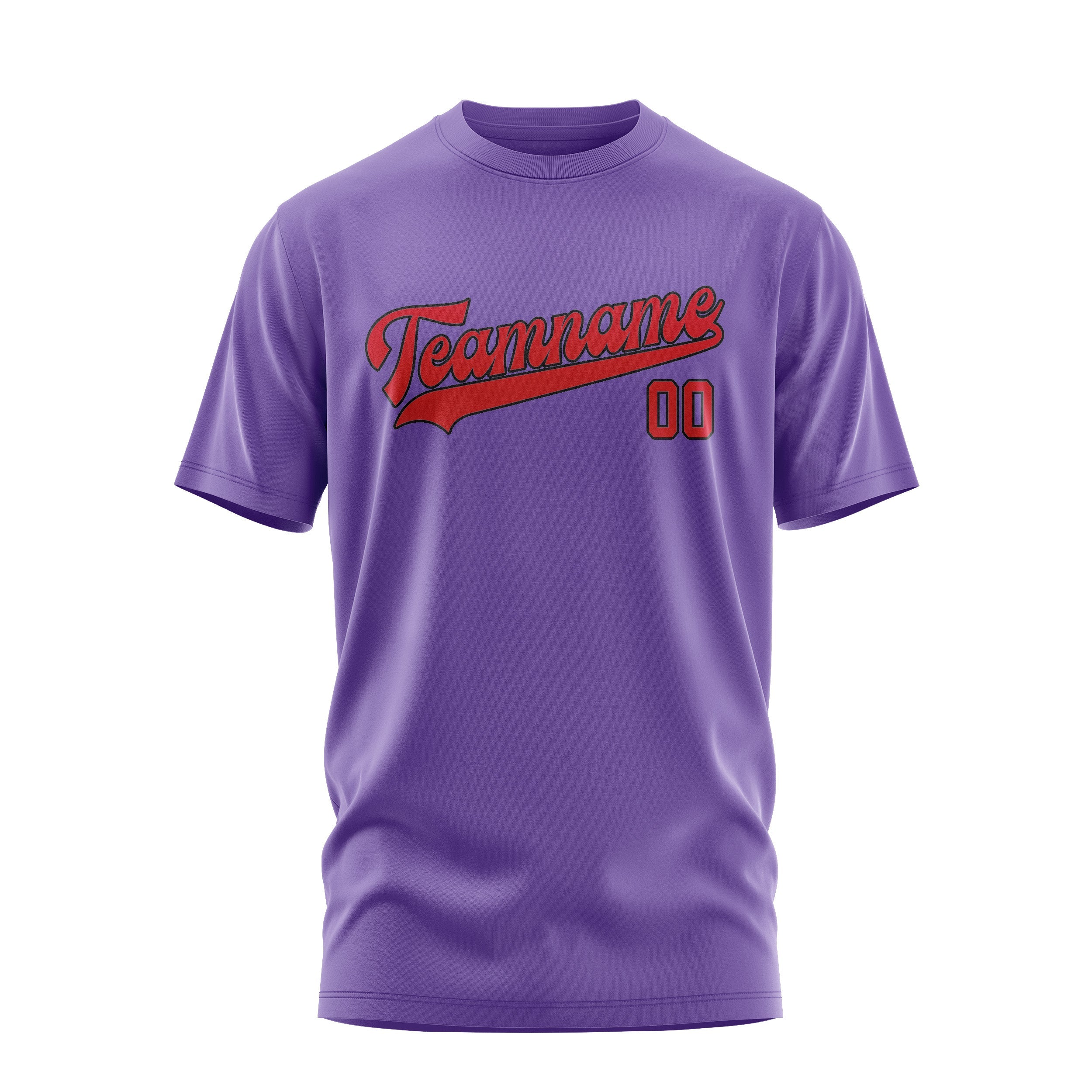 Custom Light Purple Red T-Shirt