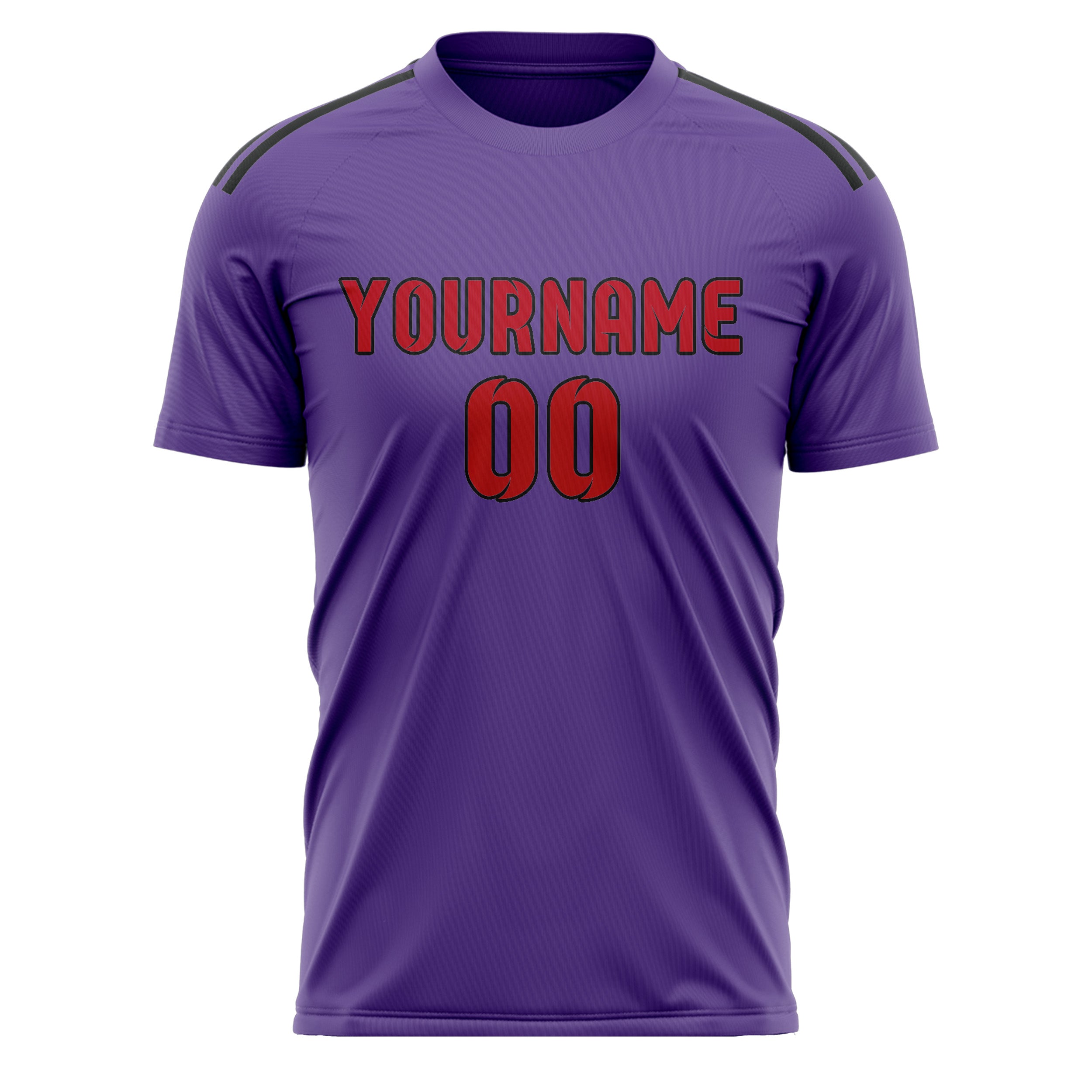 Custom Light Purple Red Soccer Jersey