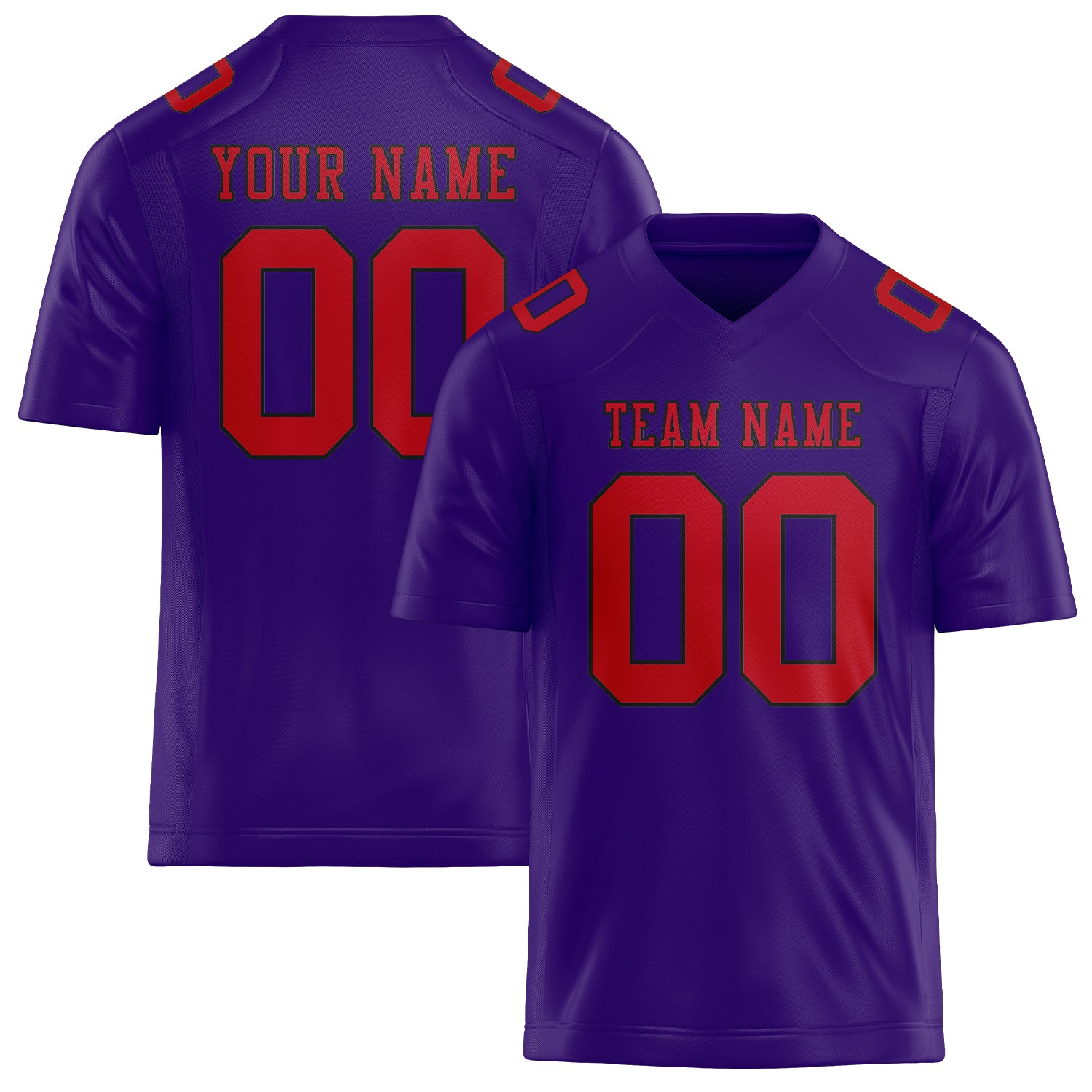 Custom Light Purple Red Football Jersey