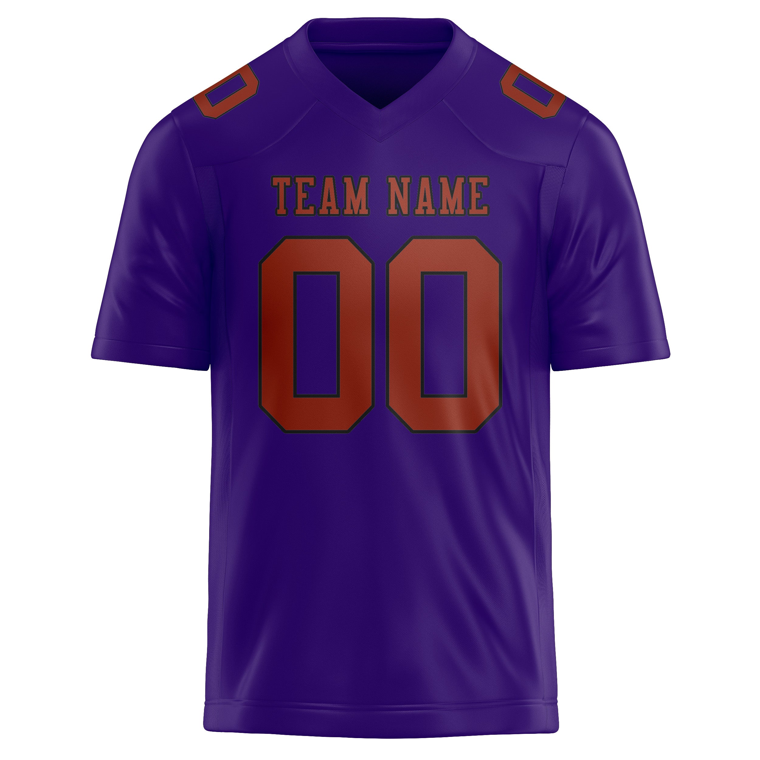 Custom Light Purple Coral Red Football Jersey
