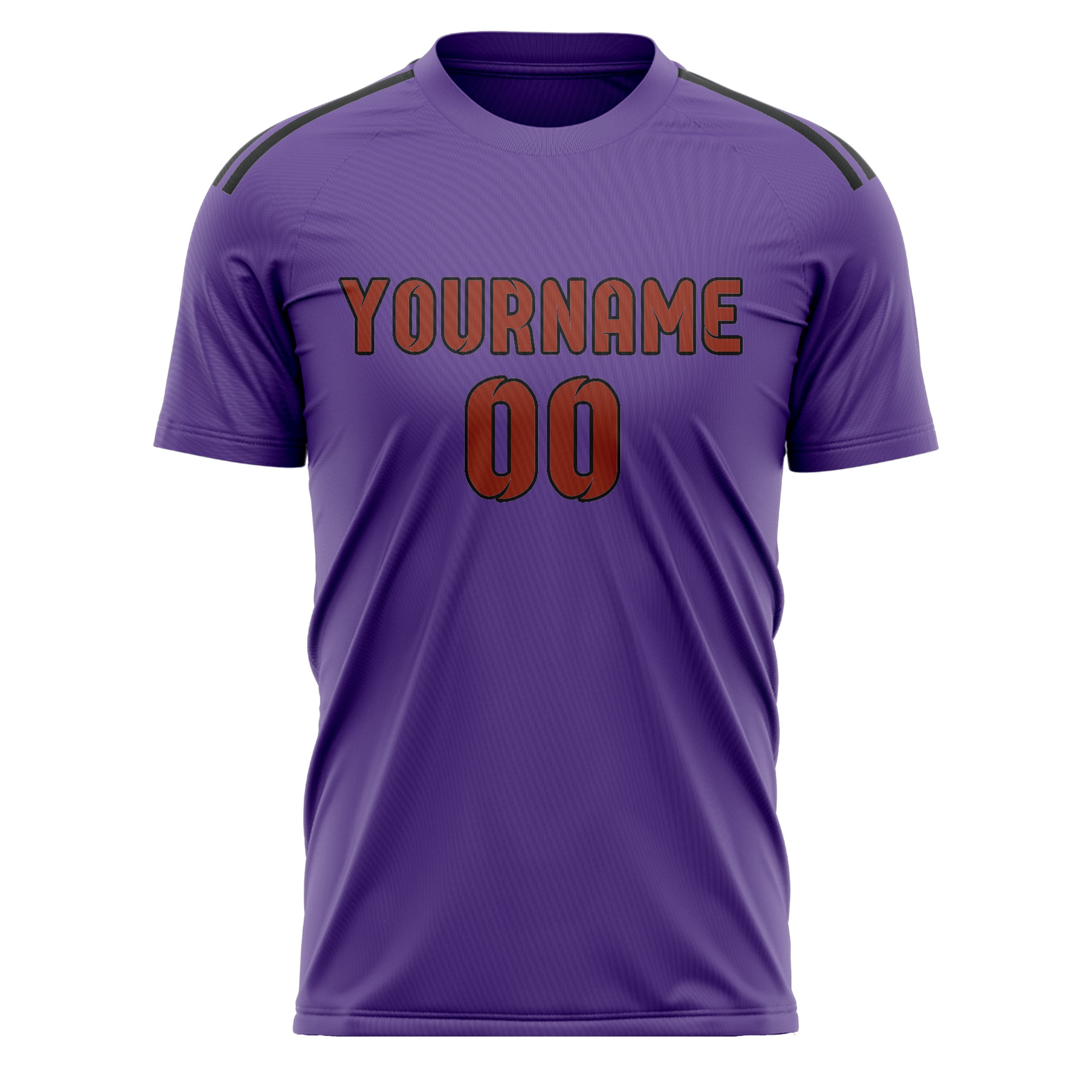 Custom Light Purple Coral Red Soccer Jersey