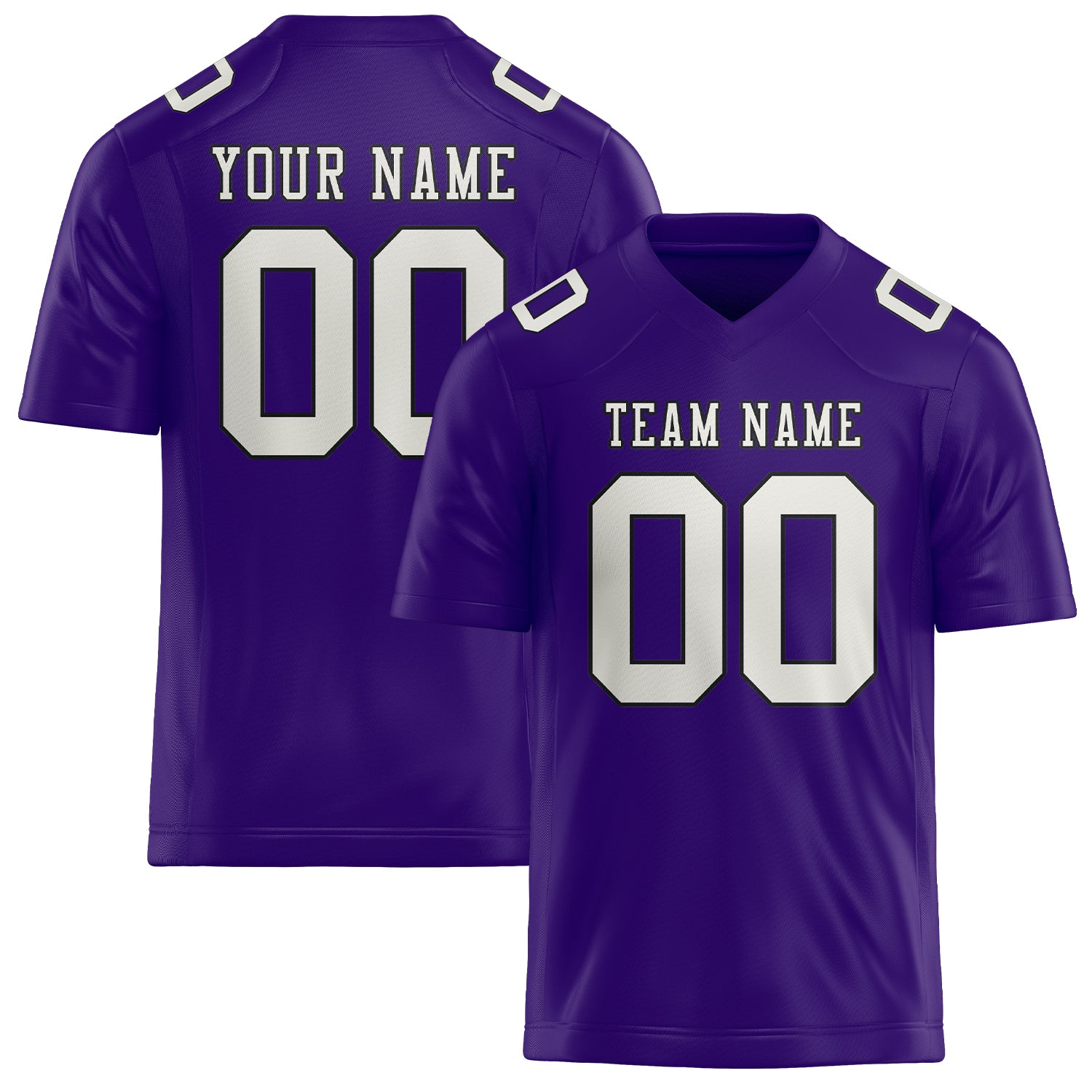 Custom Light Purple White Football Jersey