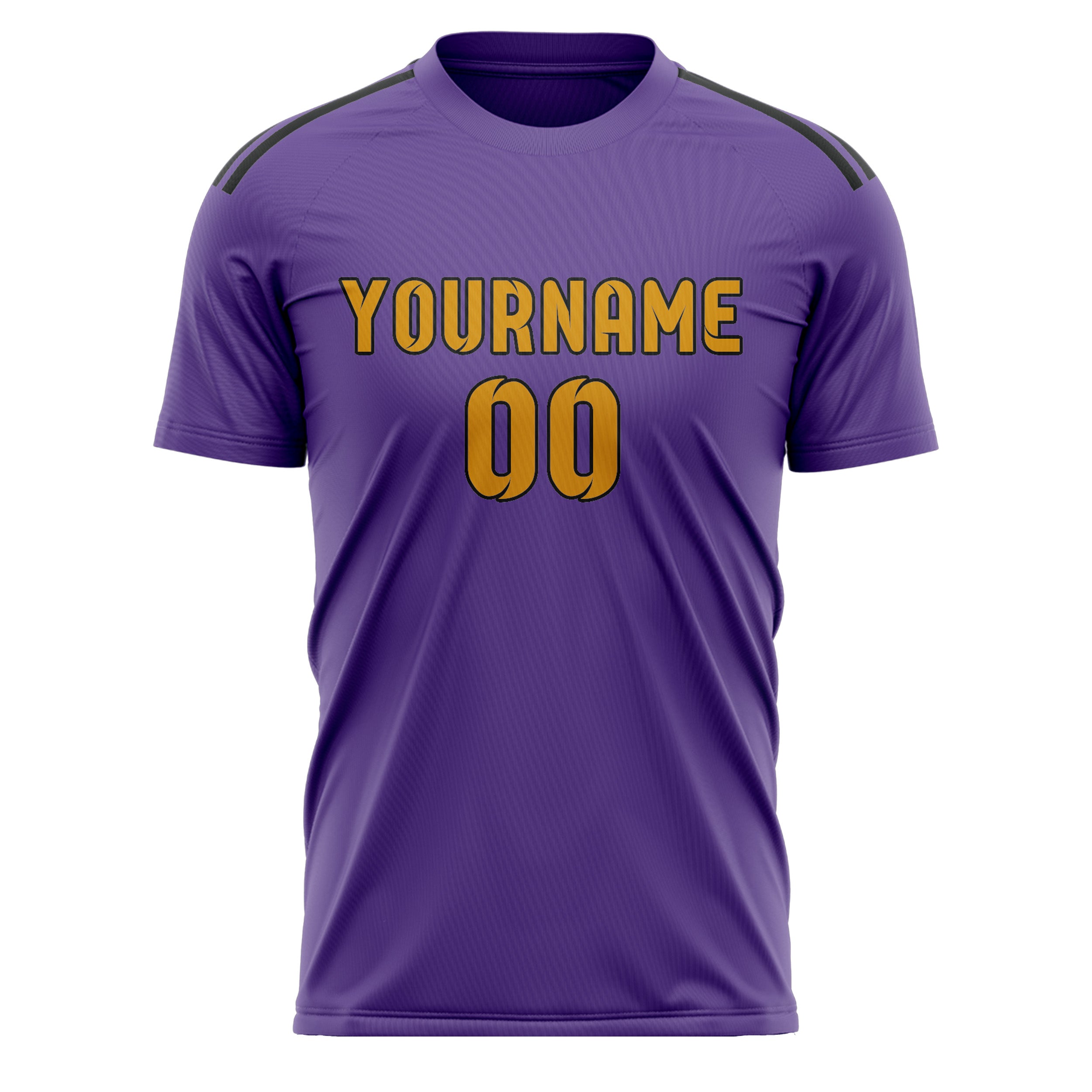 Custom Light Purple Yellow Soccer Jersey