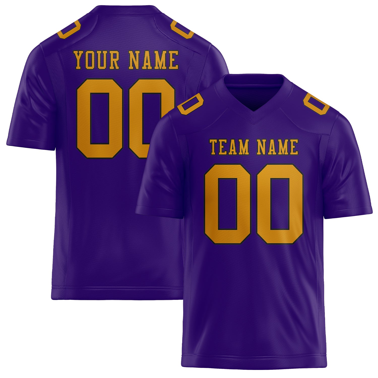 Custom Light Purple Yellow Football Jersey