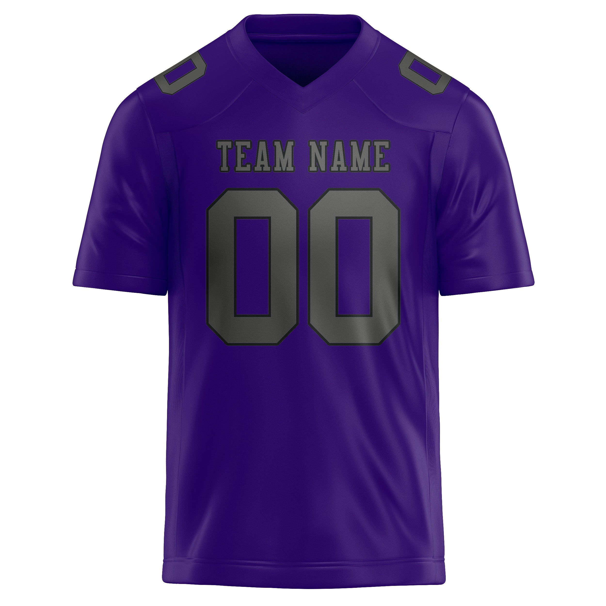 Custom Light Purple Dark Grey Football Jersey