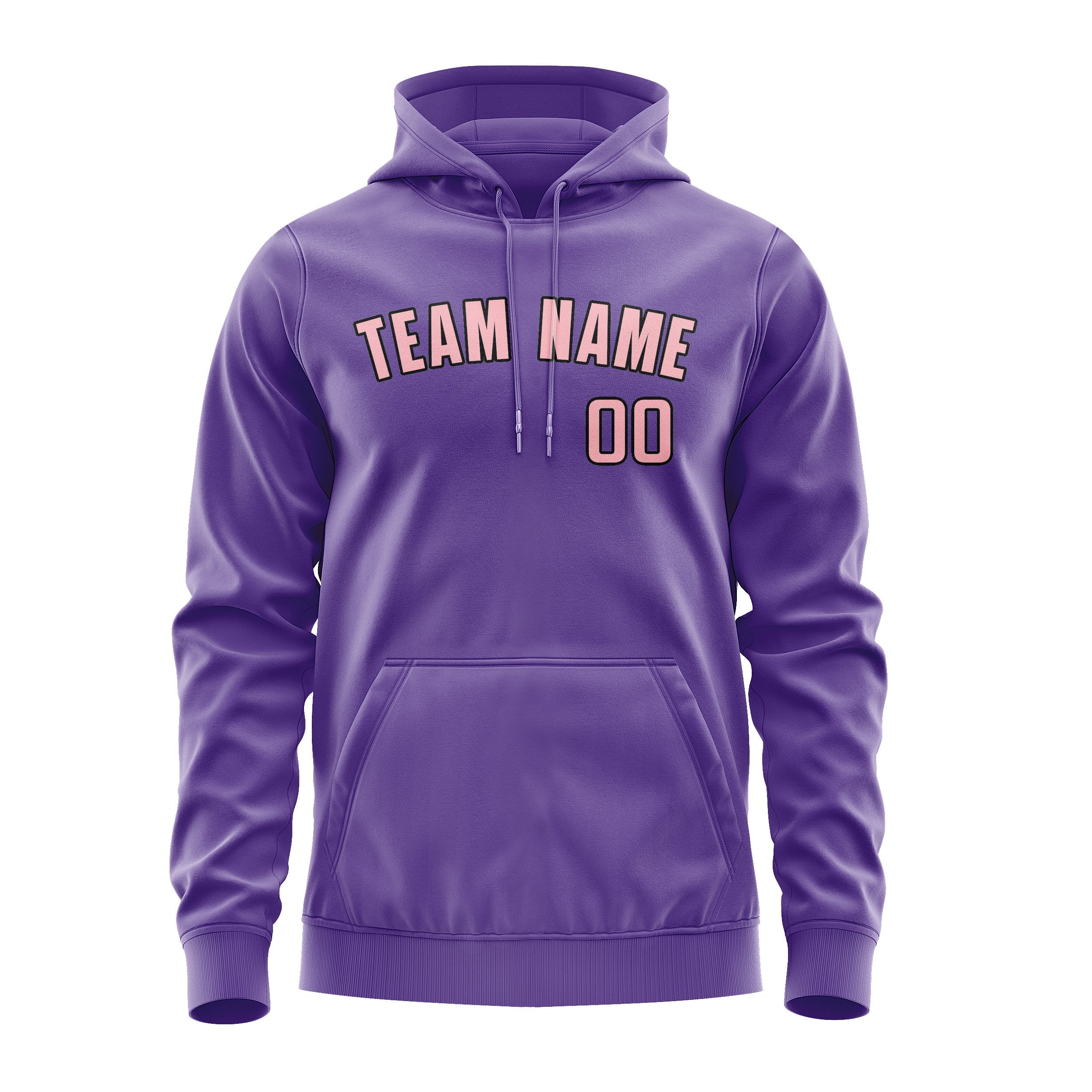 Custom Light Purple Light Pink Hoodie
