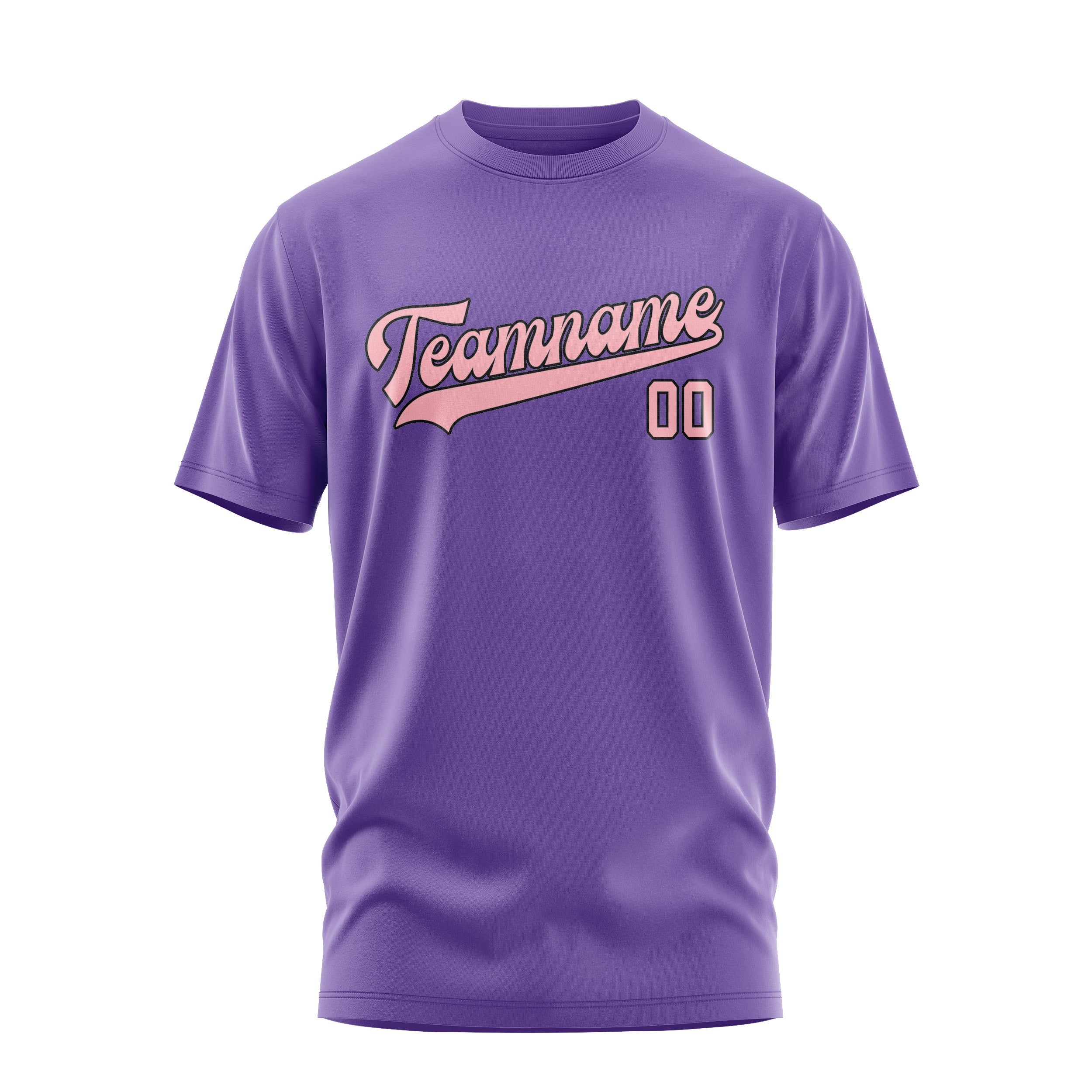 Custom Light Purple Light Pink T-Shirt