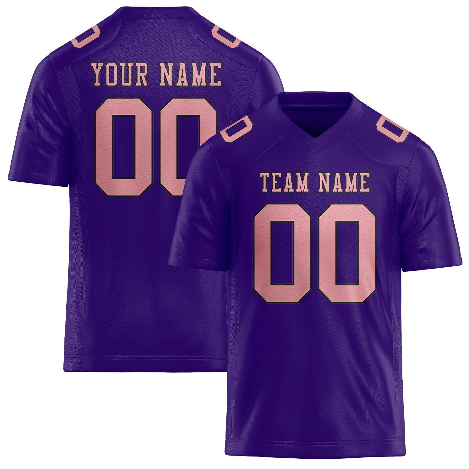 Custom Light Purple Light Pink Football Jersey