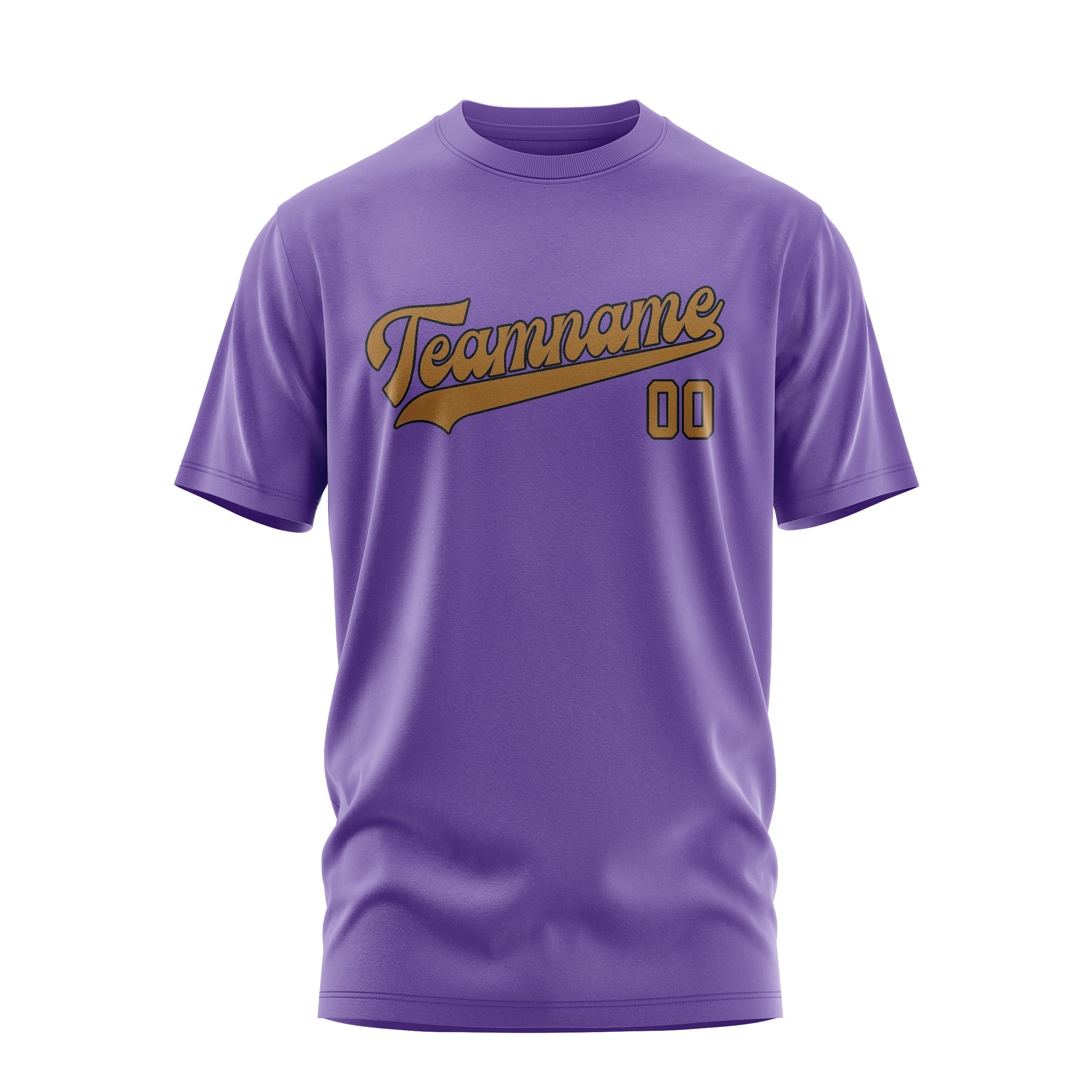 Custom Light Purple Khaki T-Shirt