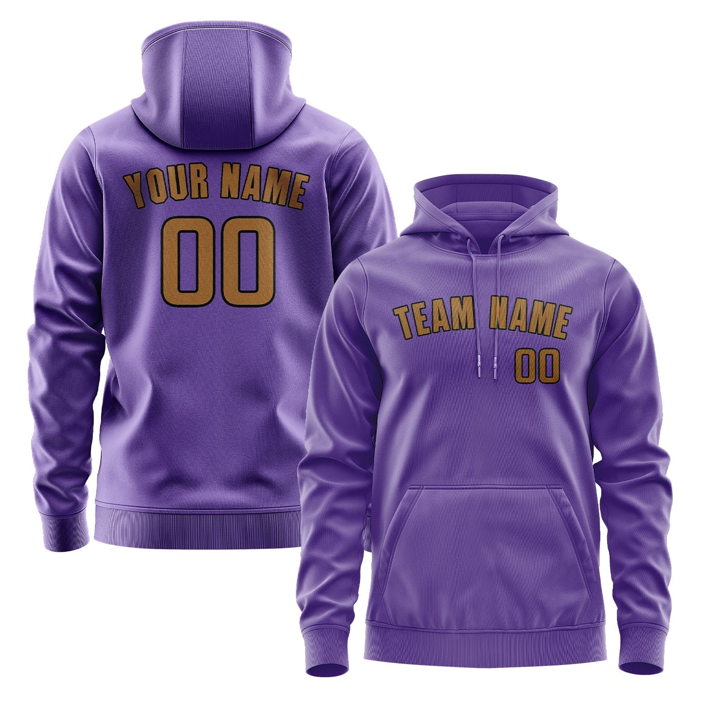 Custom Light Purple Khaki Hoodie