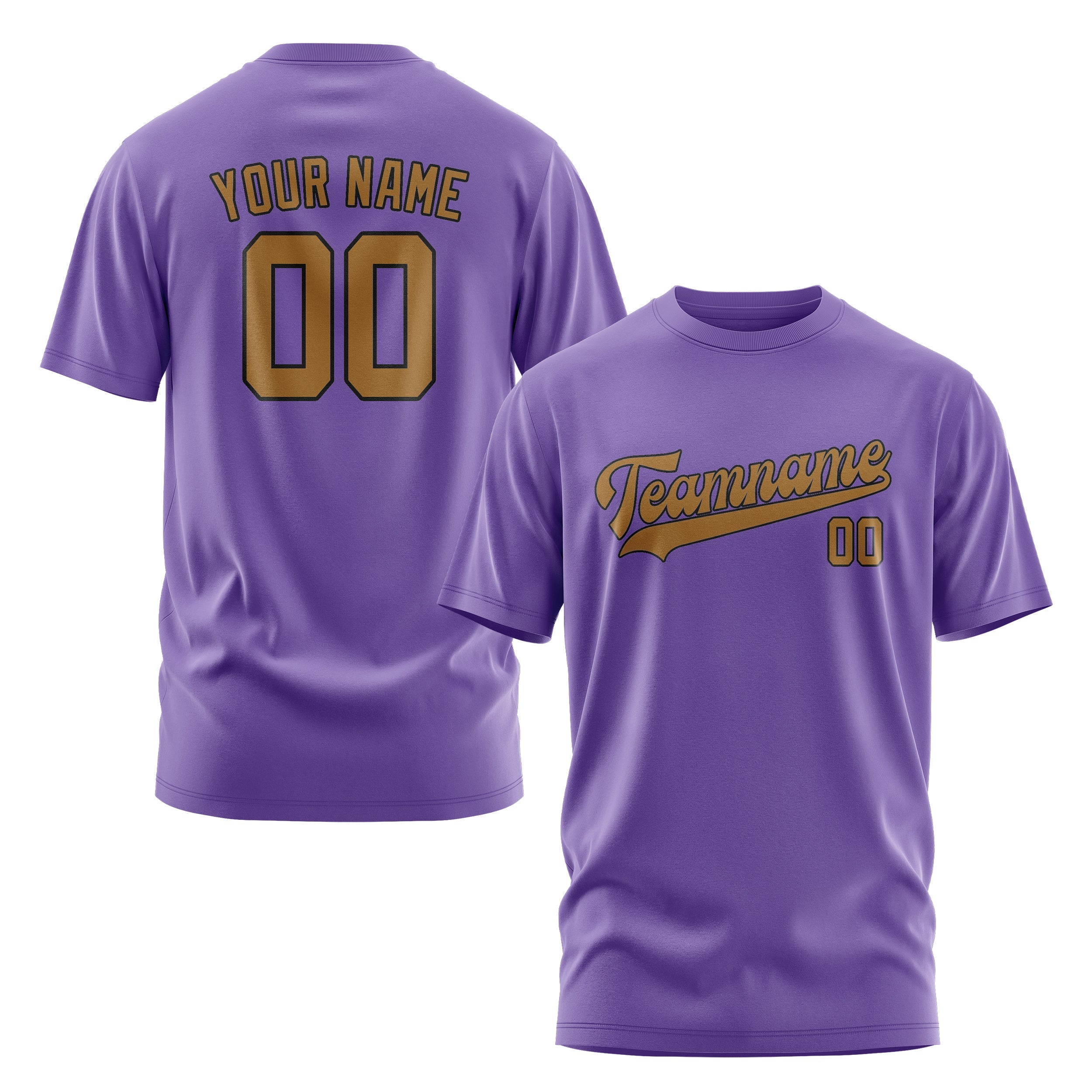 Custom Light Purple Khaki T-Shirt