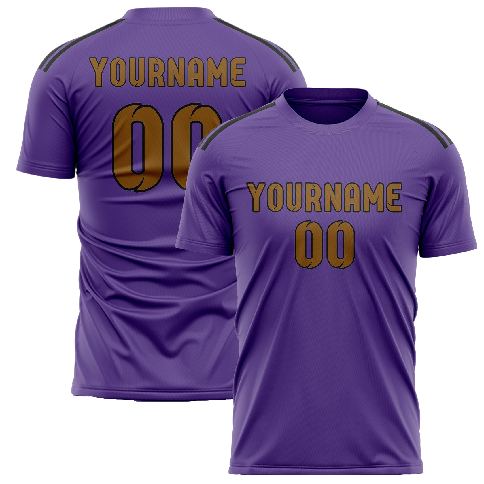 Custom Light Purple Khaki Soccer Jersey