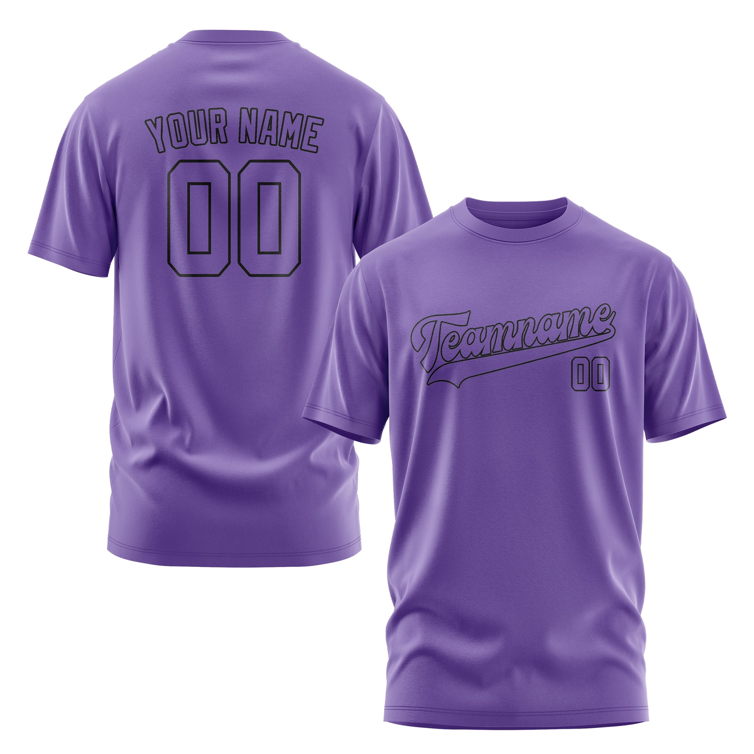 Custom Light Purple Light Purple T-Shirt