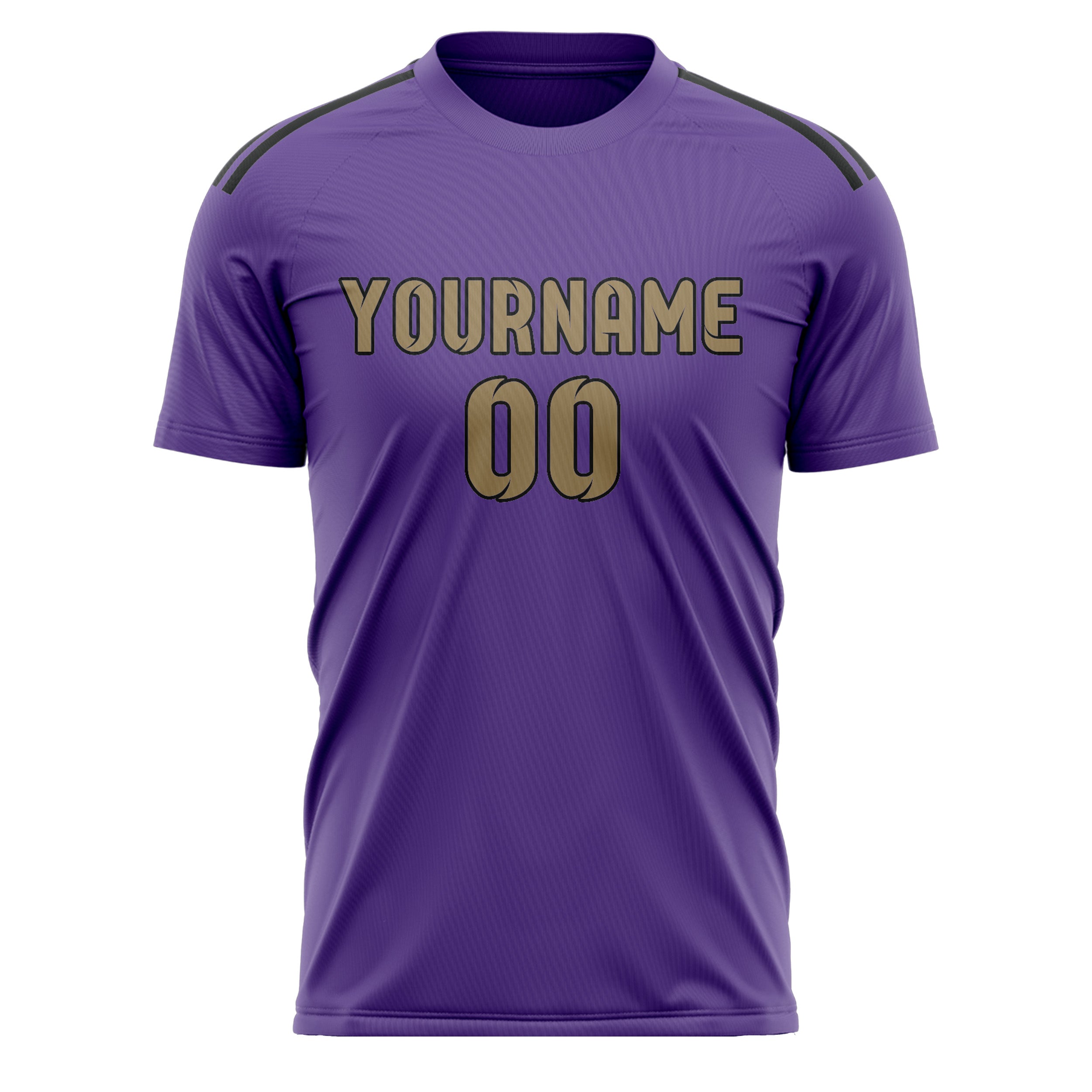 Custom Light Purple Light Khaki Soccer Jersey