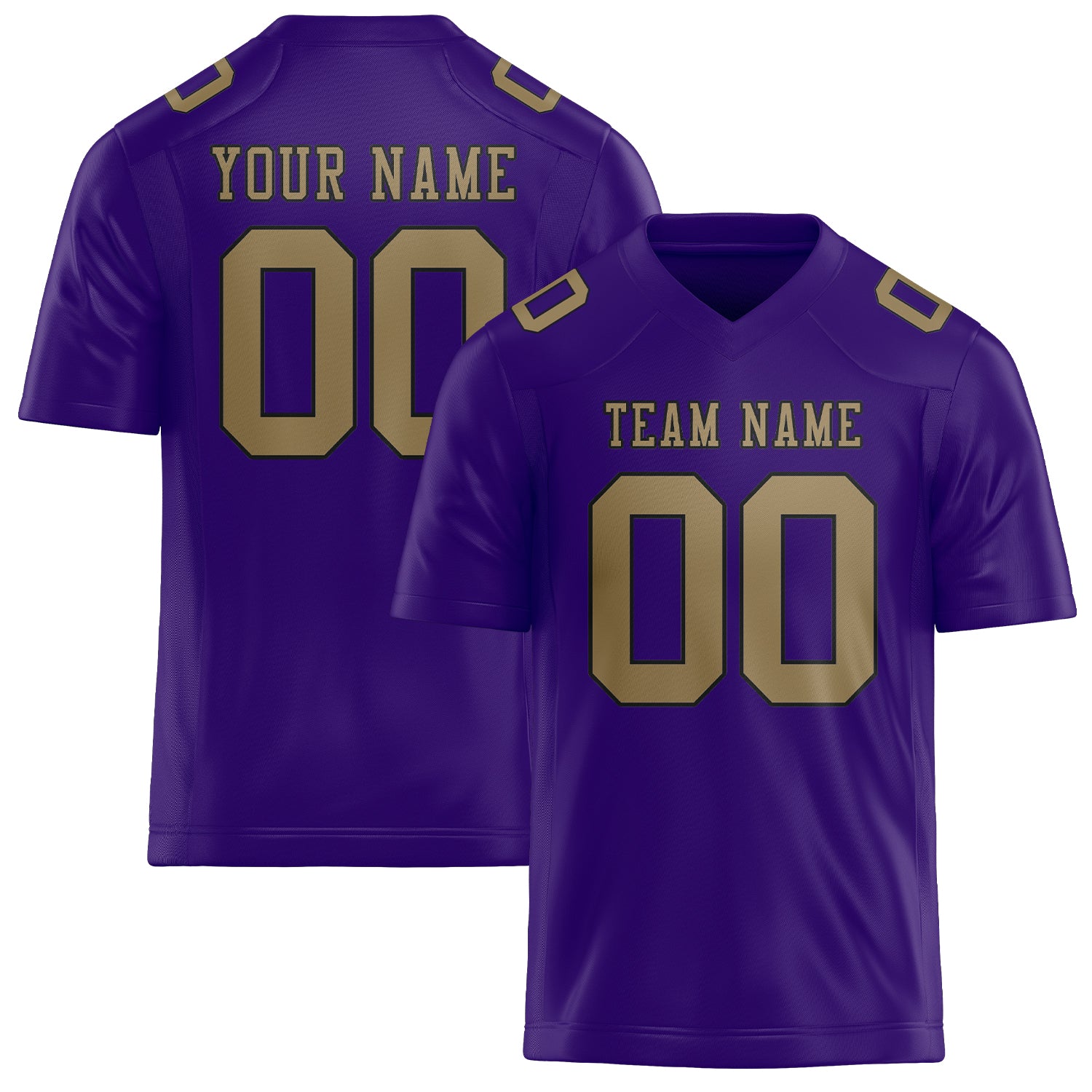 Custom Light Purple Light Khaki Football Jersey