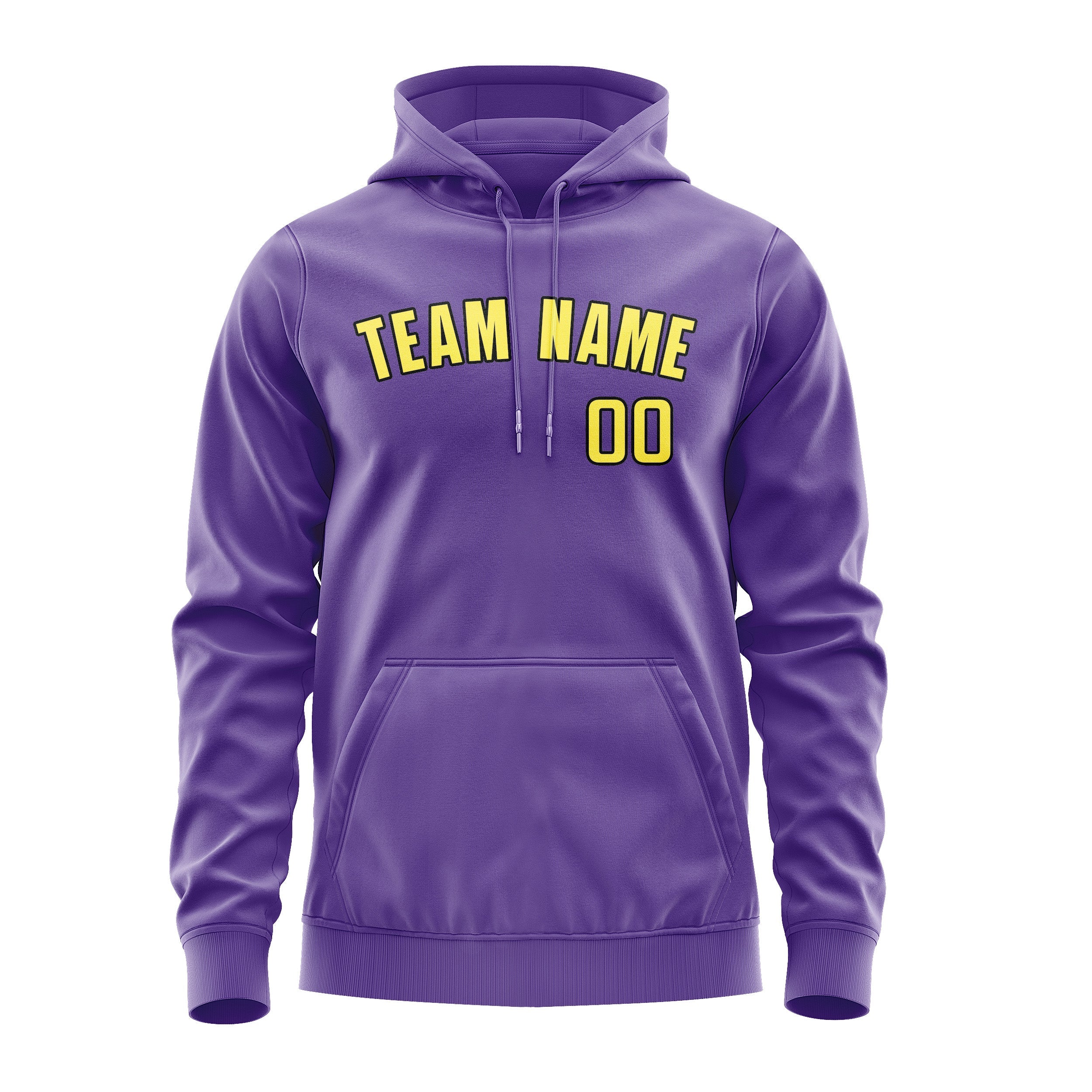 Custom Light Purple Light Yellow Hoodie