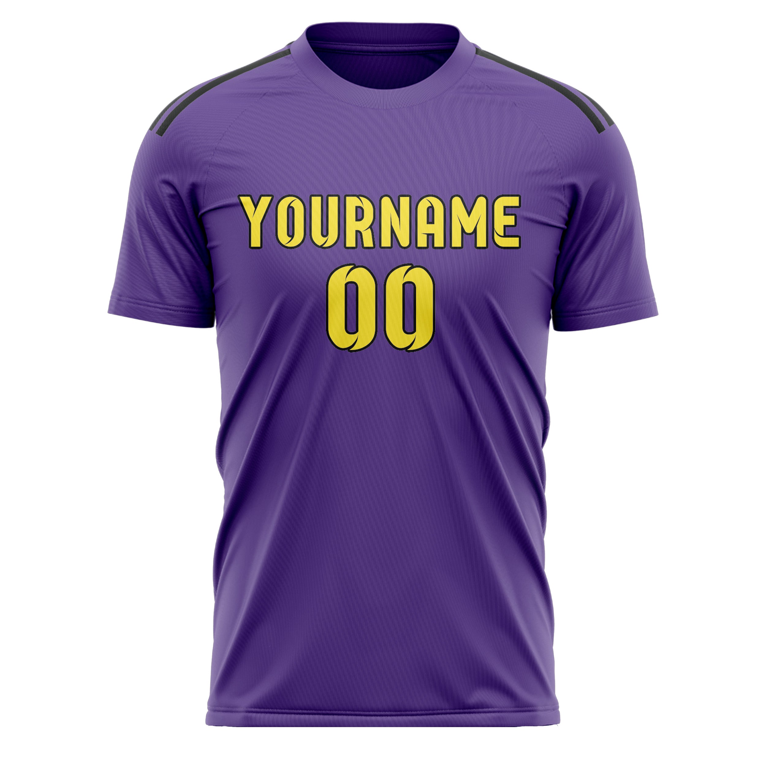Custom Light Purple Light Yellow Soccer Jersey