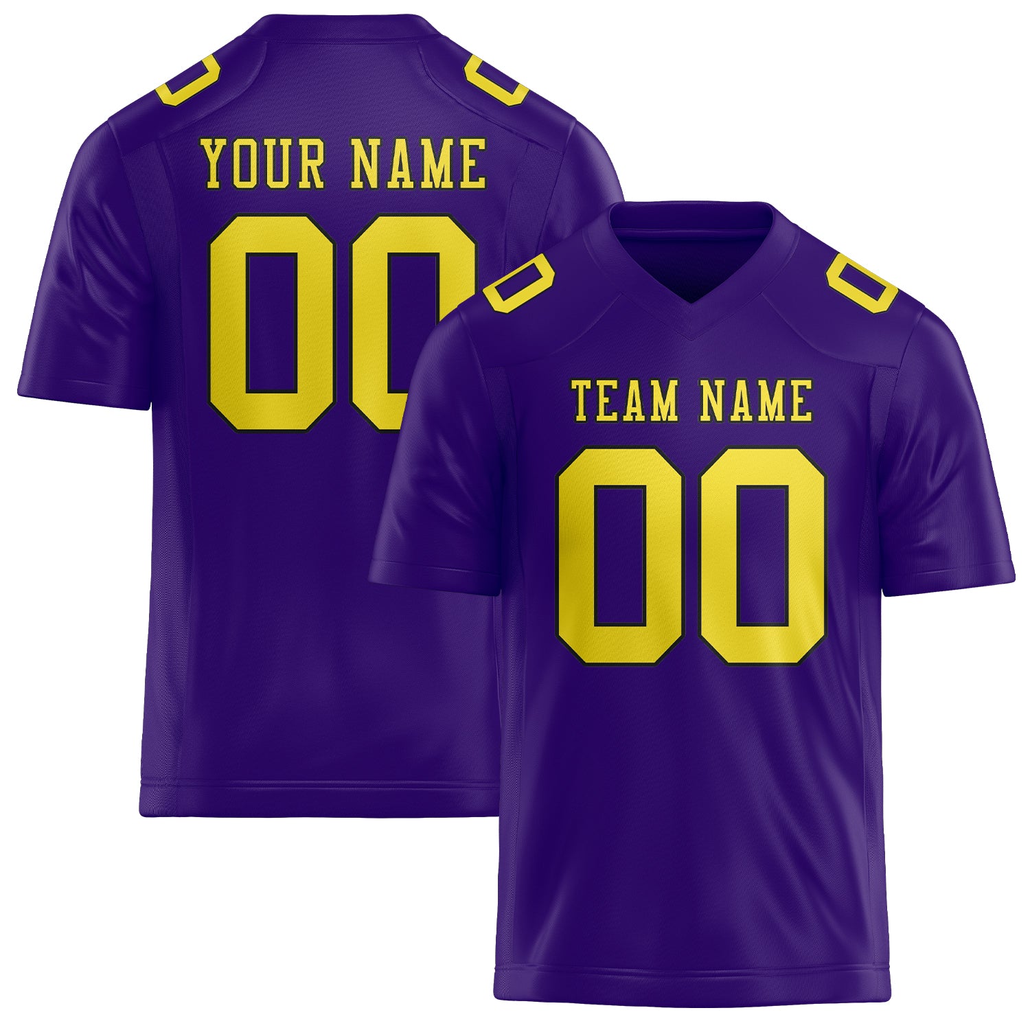 Custom Light Purple Light Yellow Football Jersey