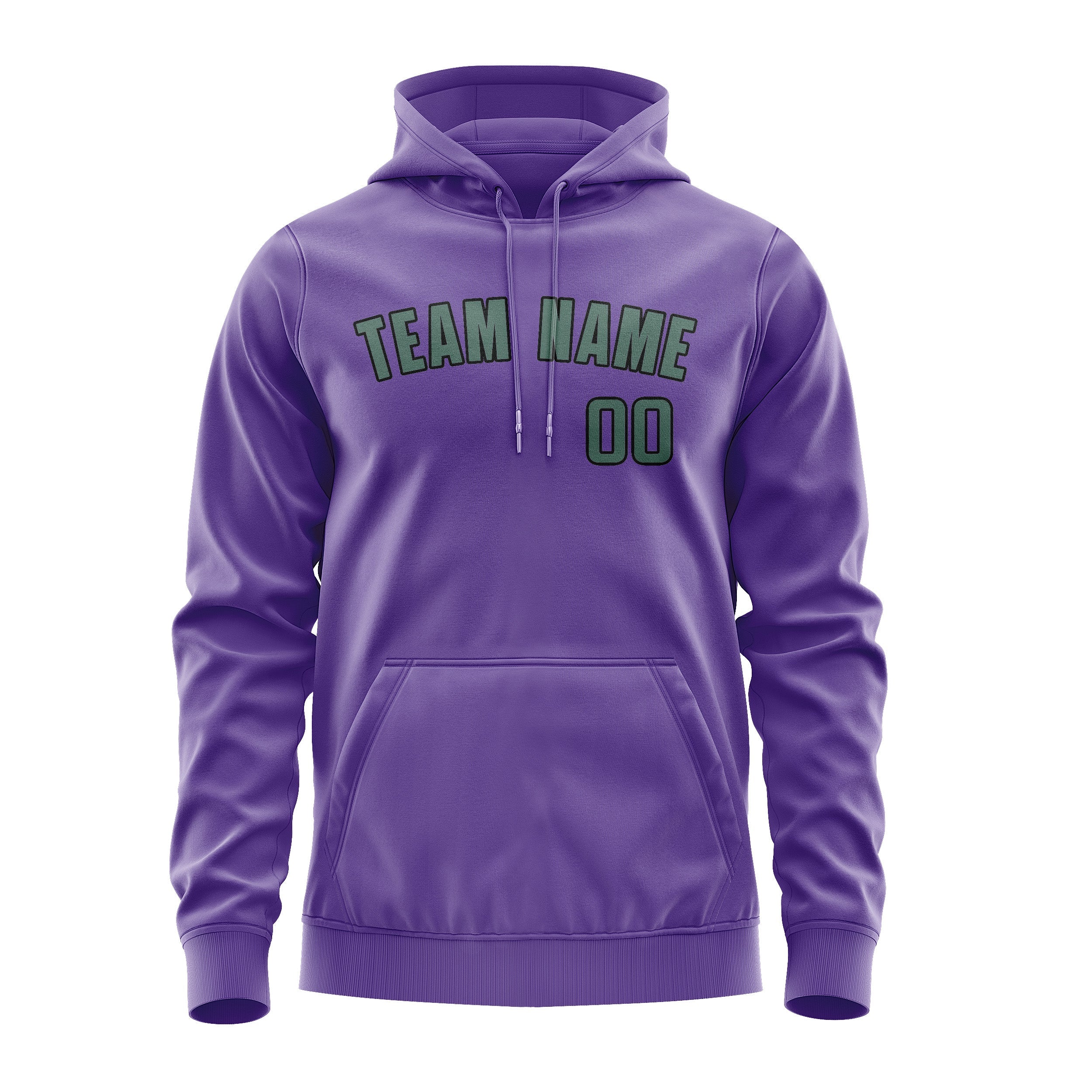 Custom Light Purple Blue Green Hoodie