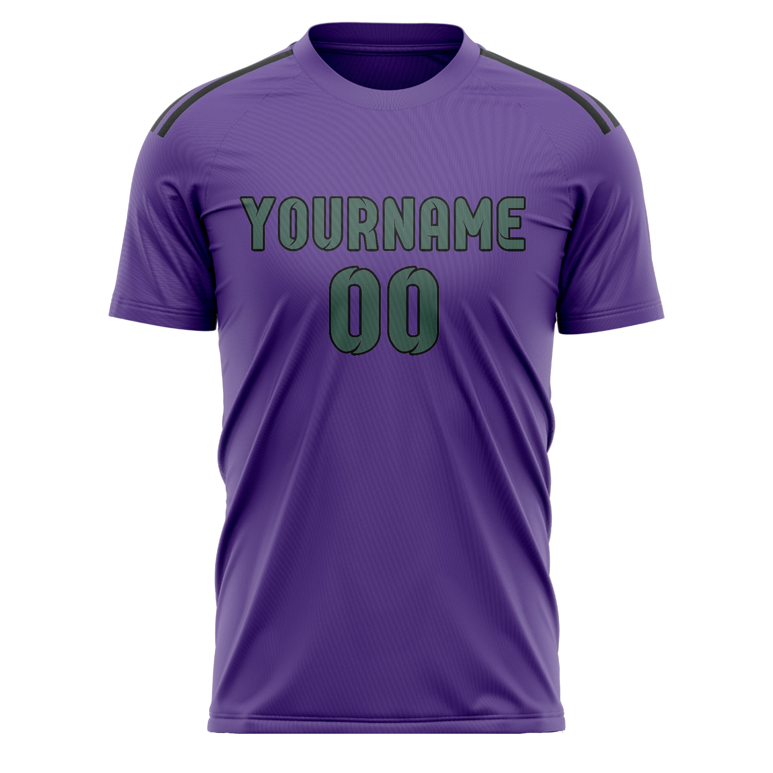 Custom Light Purple Blue Green Soccer Jersey